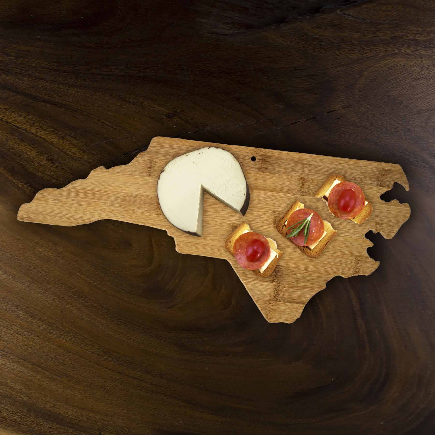 totally-bamboo-north-carolina-state-shaped-cutting-and-serving-board-18-x-8 image 2