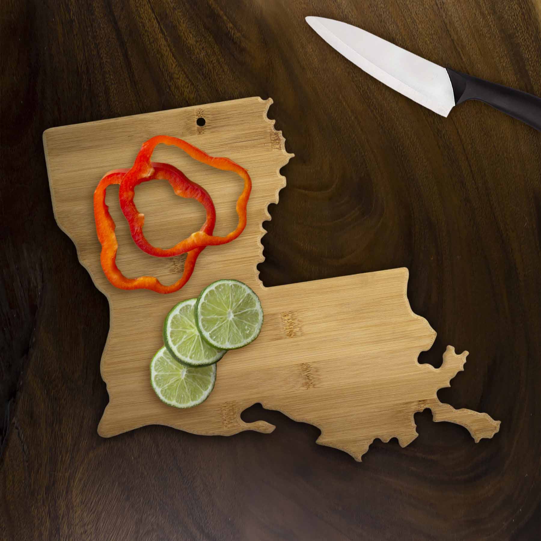 totally-bamboo-louisiana-state-shaped-cutting-board-13-x-12 image 2