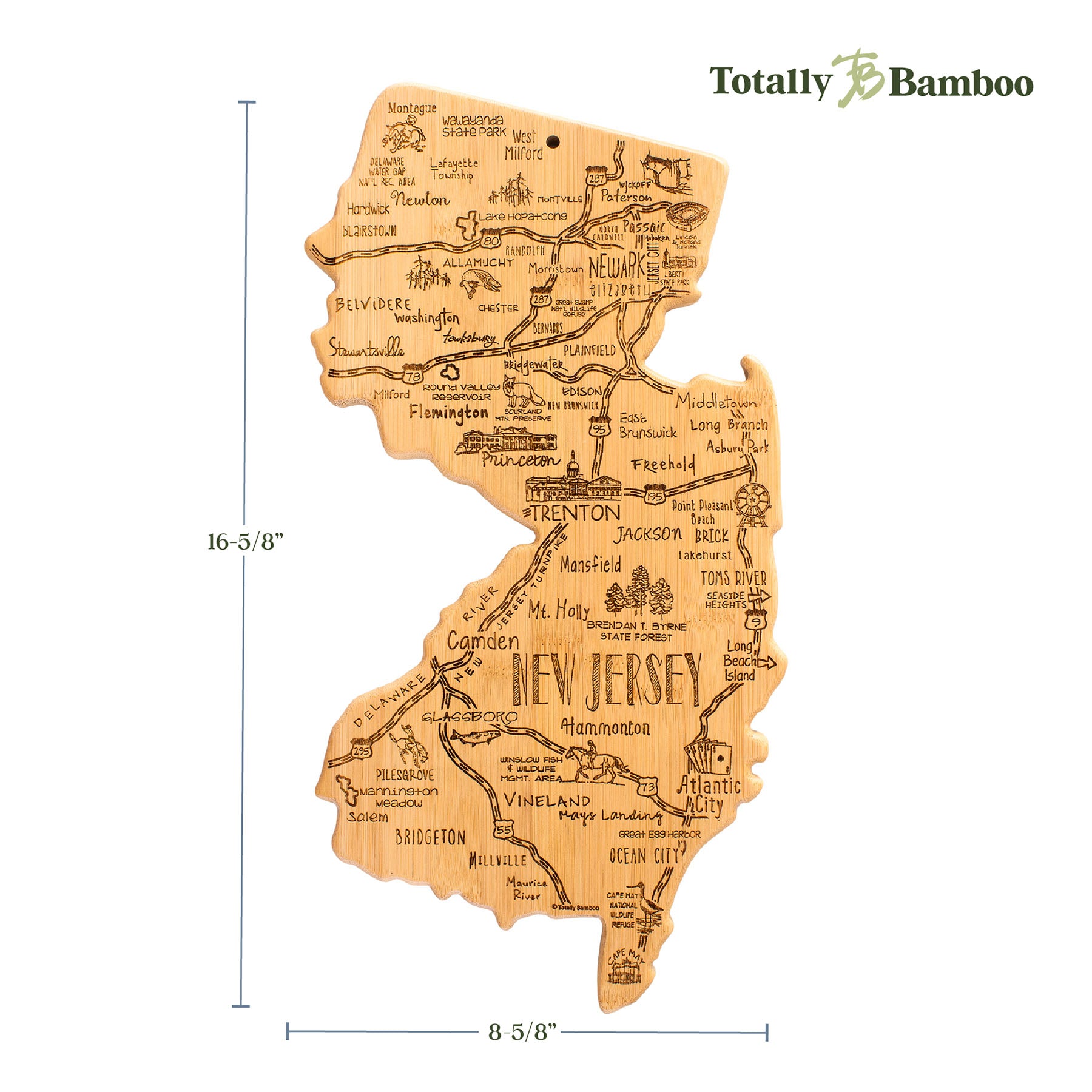 totally-bamboo-destination-new-jersey-cutting-board-state-shaped-bamboo-serving- image 8