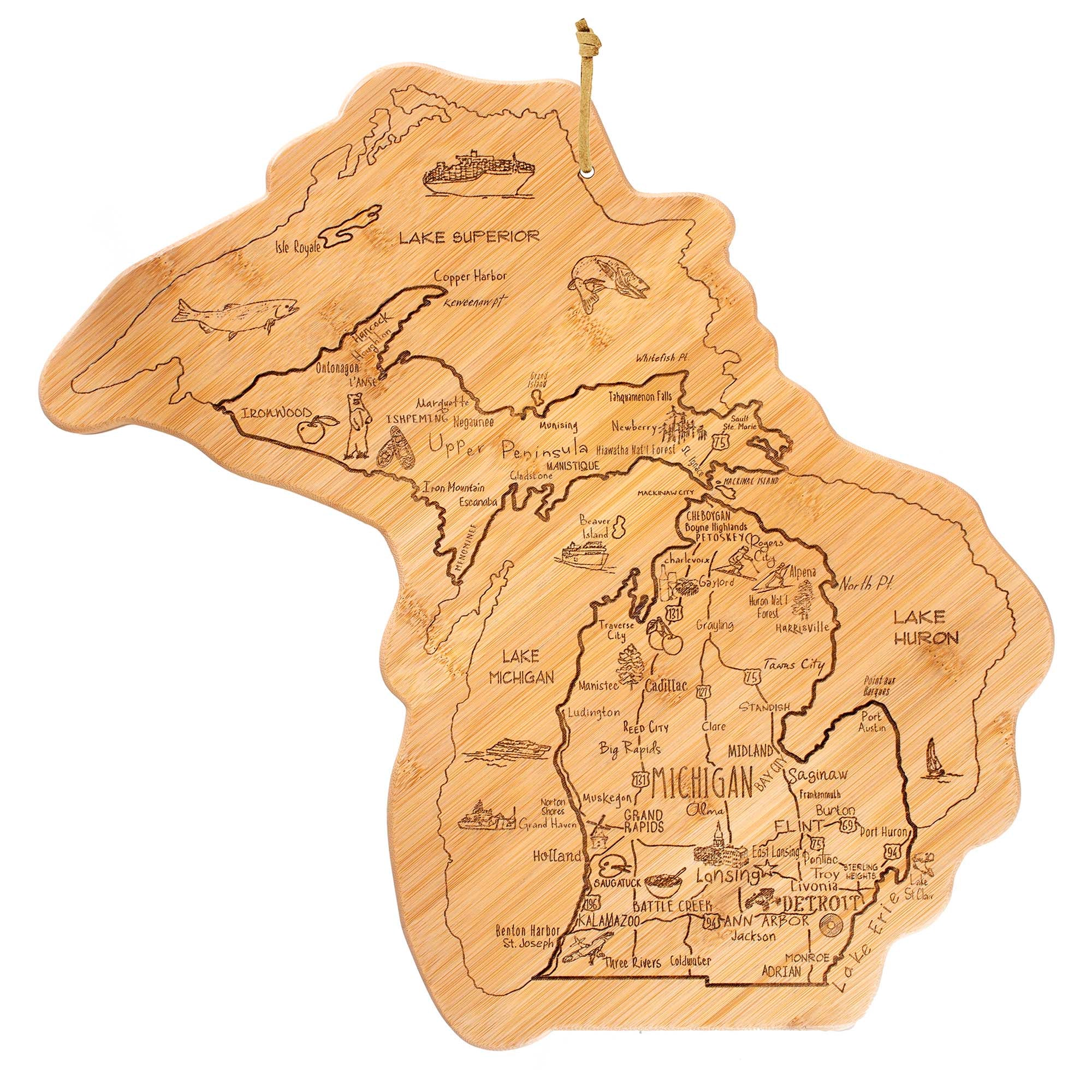 totally-bamboo-destination-michigan-cutting-board-16-3-4-x-16-1-2 image 1