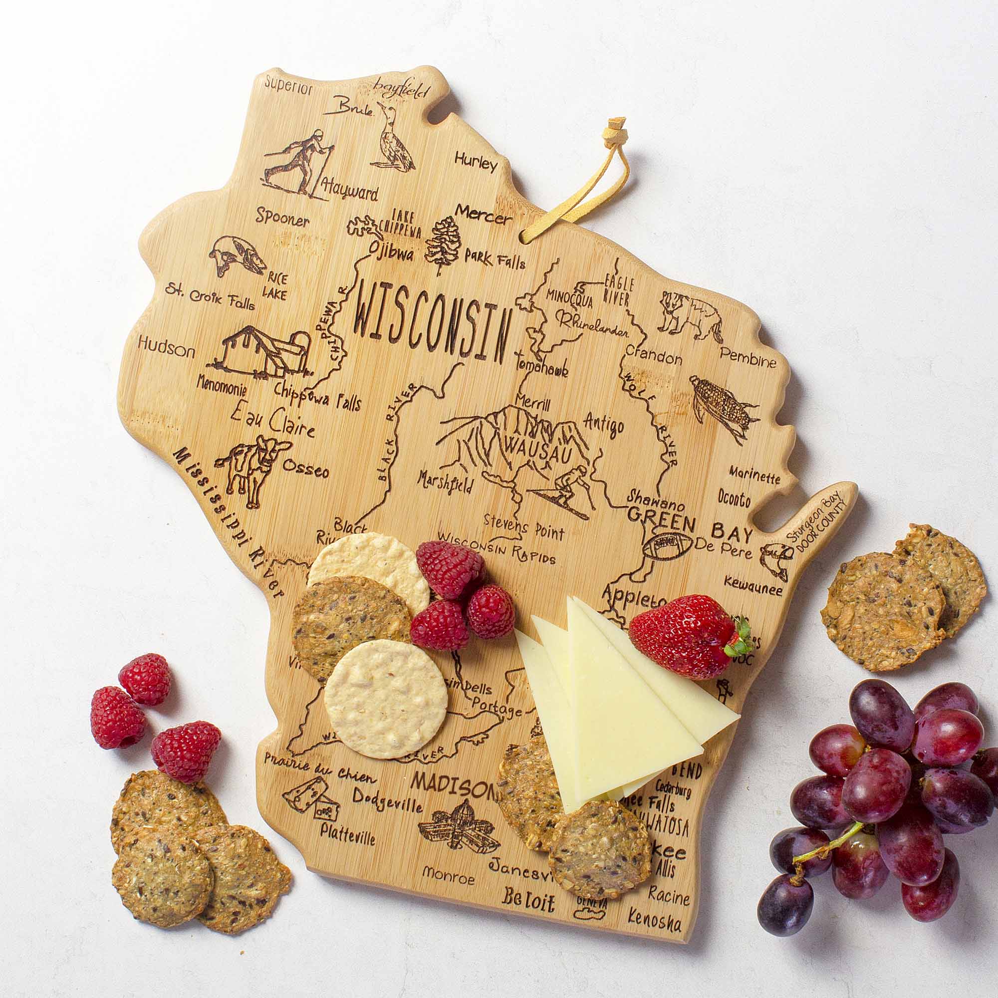 totally-bamboo-destination-wisconsin-cutting-board-12-x-13 image 2