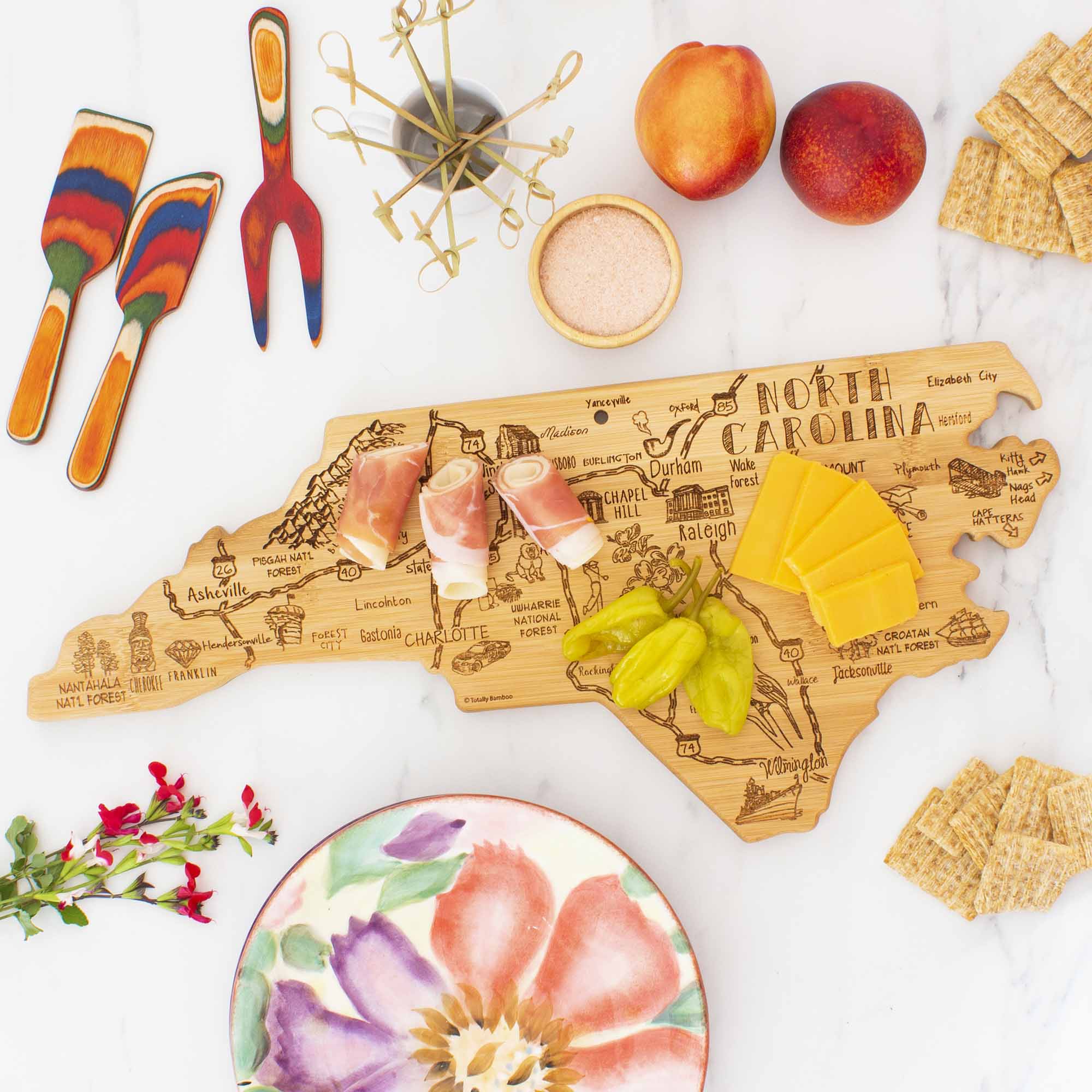 totally-bamboo-destination-north-carolina-cutting-board-18-x-8 image 2