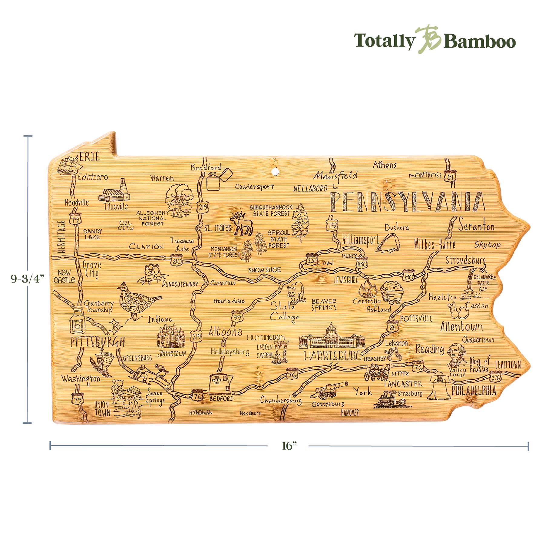 totally-bamboo-destination-pennsylvania-cutting-board-16-x-9-3-4-laser-engraved image 8