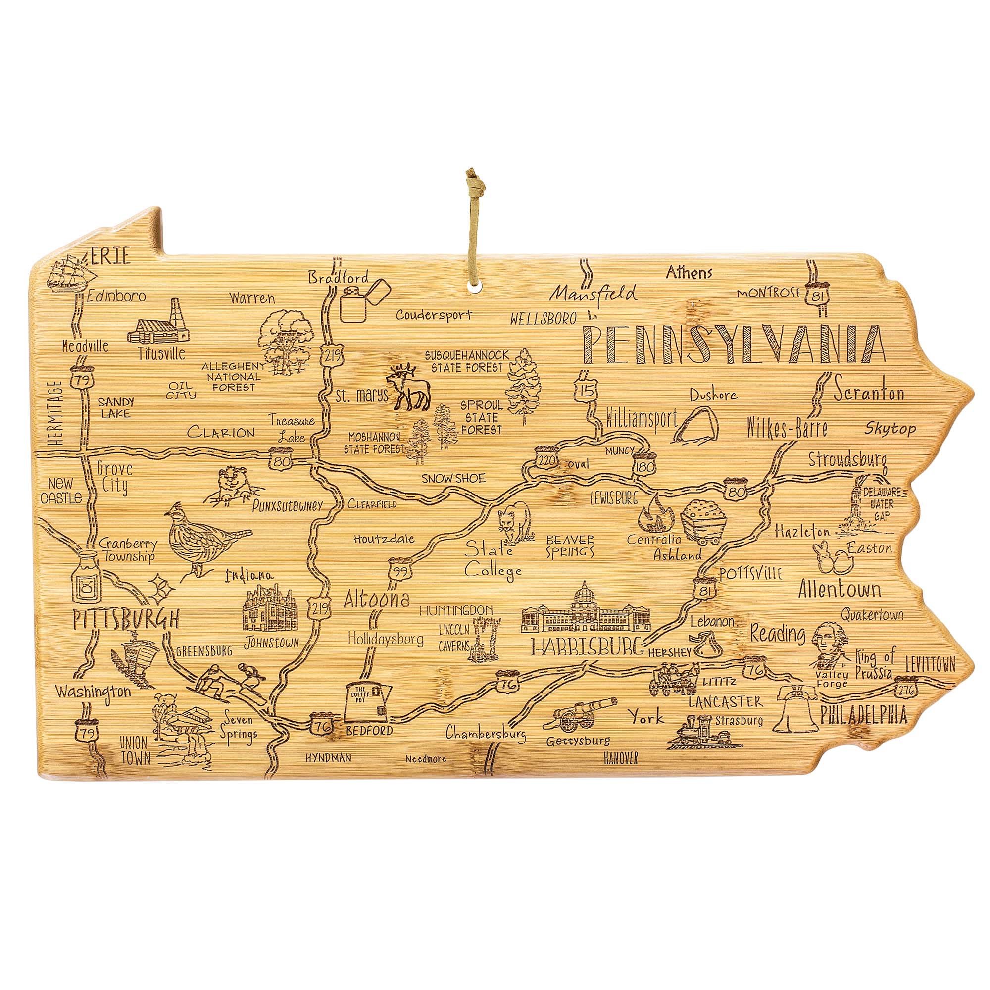 totally-bamboo-destination-pennsylvania-cutting-board-16-x-9-3-4-laser-engraved image 1