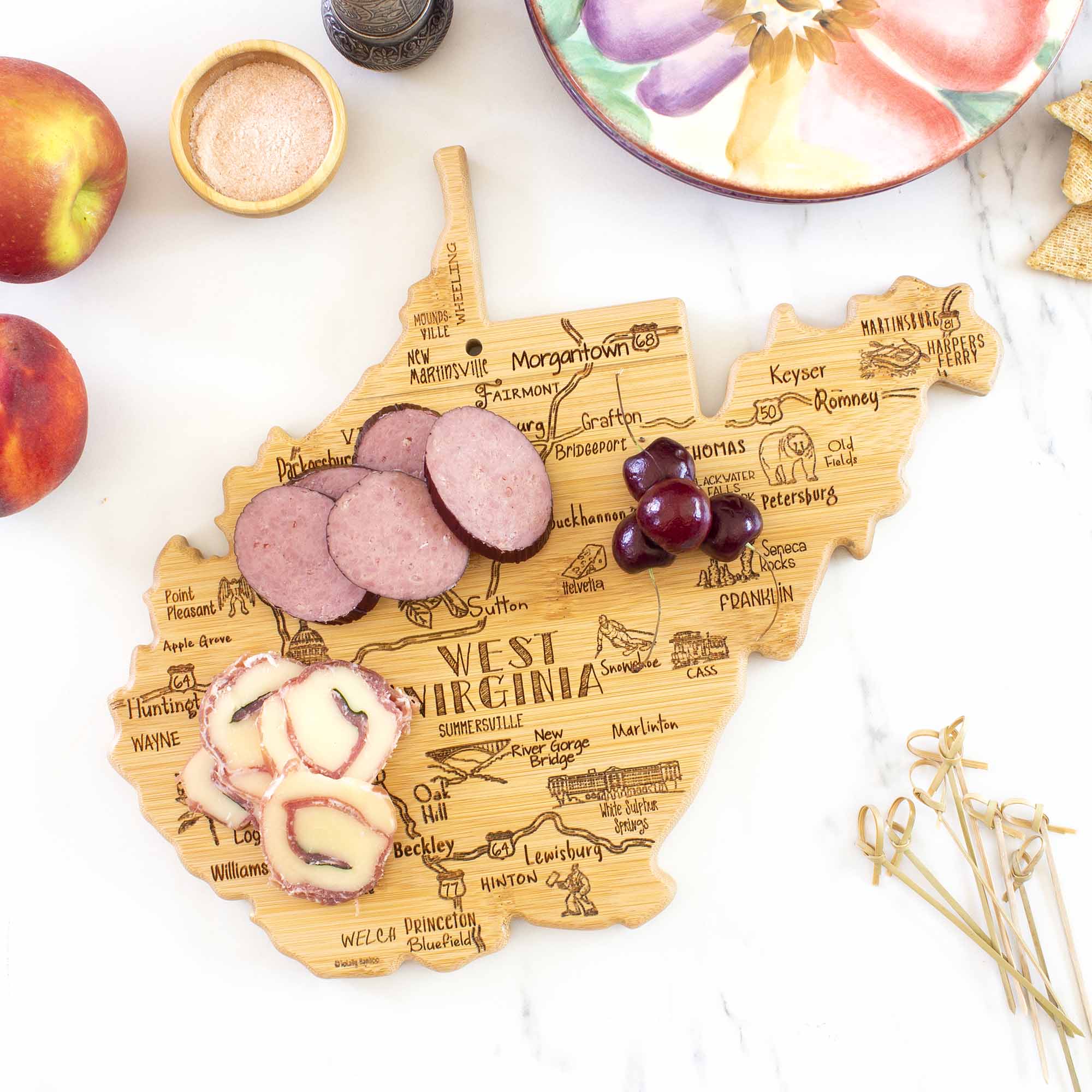 totally-bamboo-destination-west-virginia-cutting-board-13-5-x-11-75 image 2