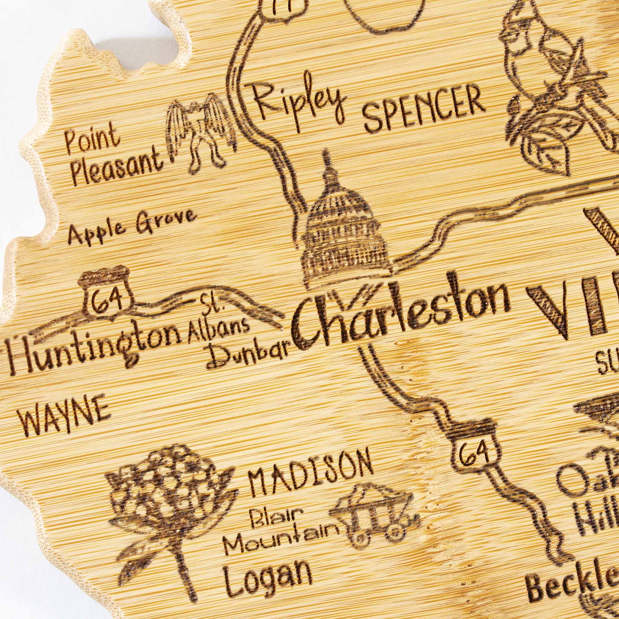 totally-bamboo-destination-west-virginia-cutting-board-13-5-x-11-75 image 6