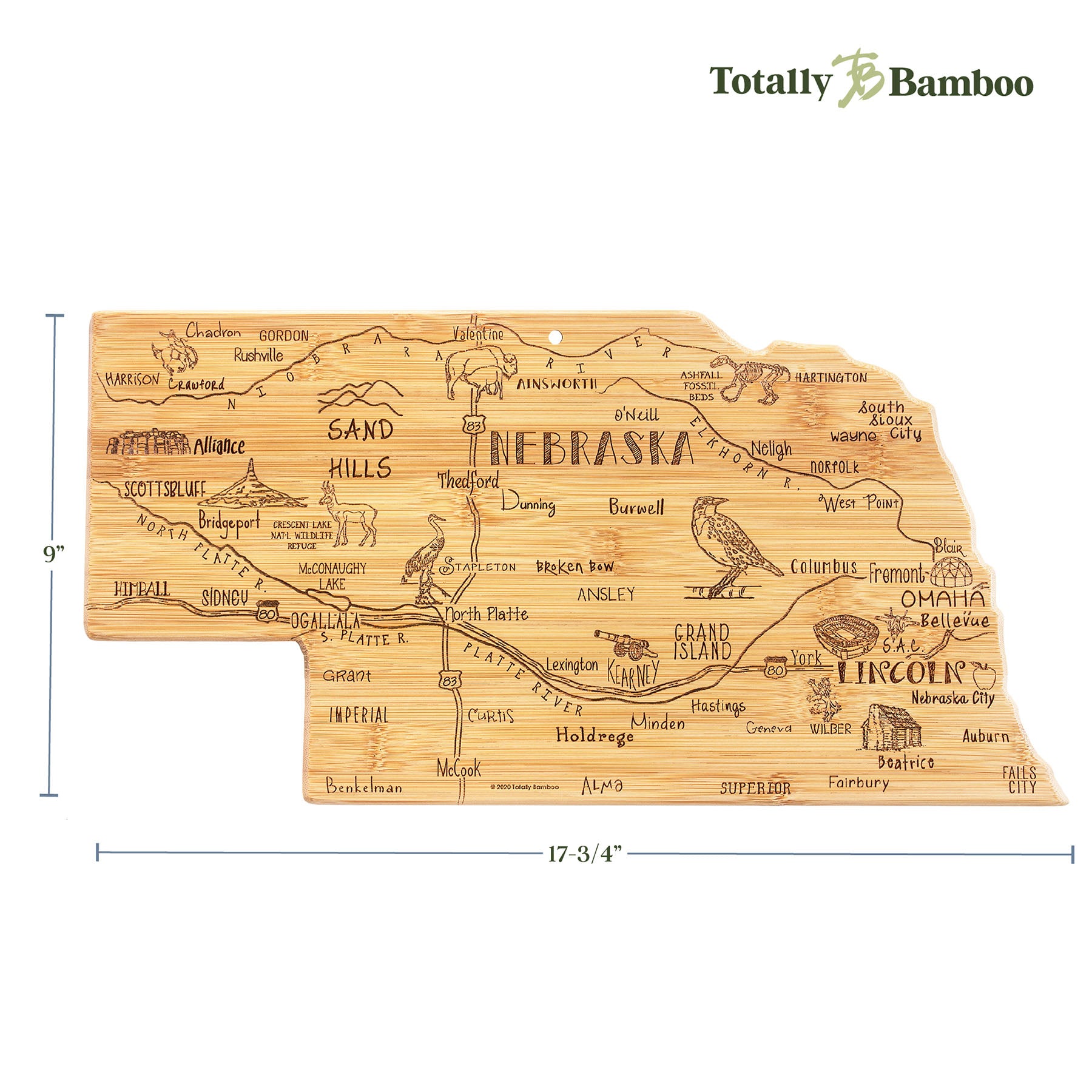 totally-bamboo-destination-nebraska-cutting-board-17-3-4-x-9 image 7