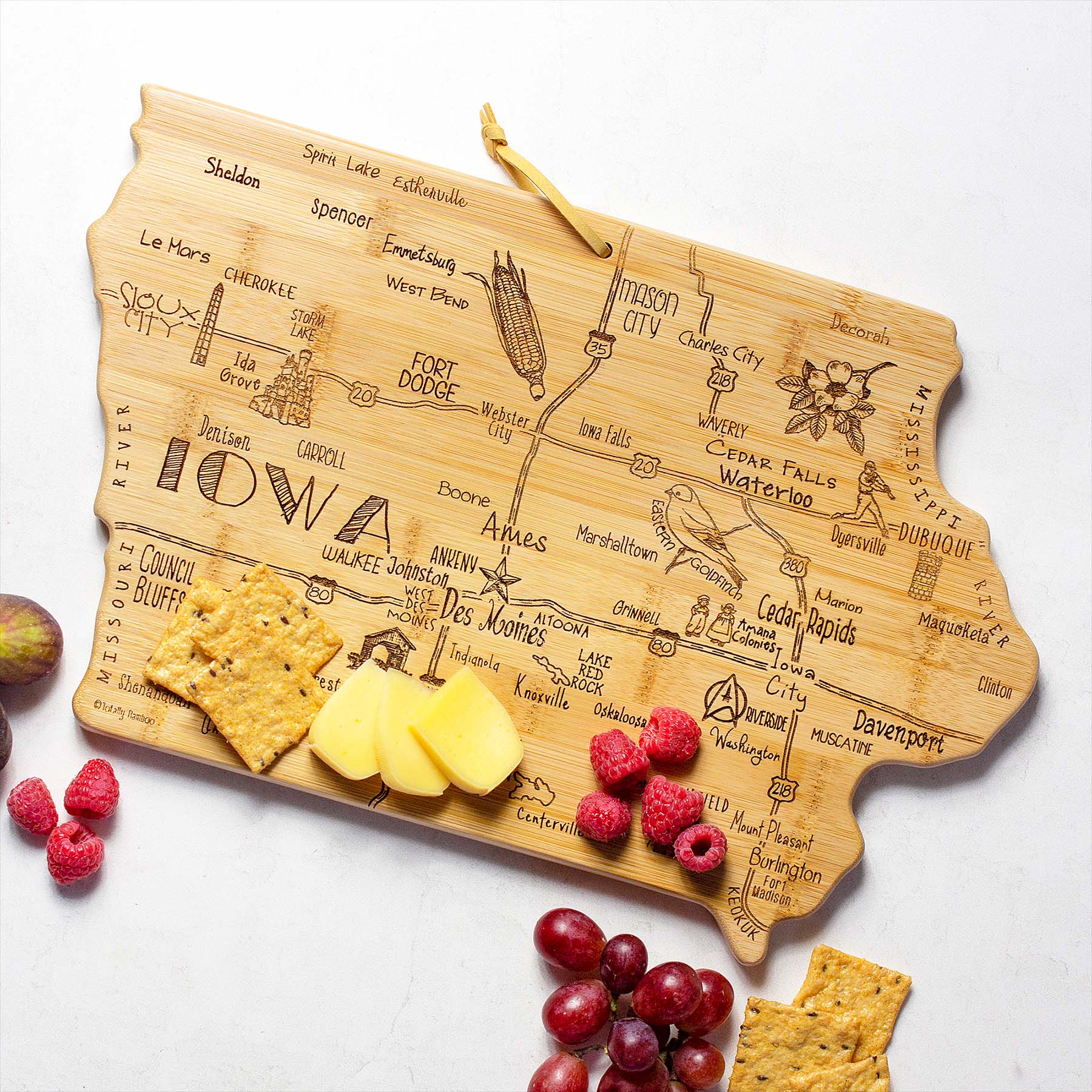 totally-bamboo-destination-iowa-cutting-board-15-1-2-x-10-1-4-laser-engraved-sta image 2