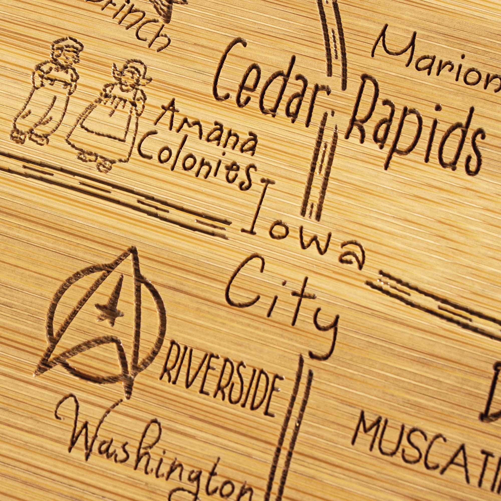 totally-bamboo-destination-iowa-cutting-board-15-1-2-x-10-1-4-laser-engraved-sta image 6