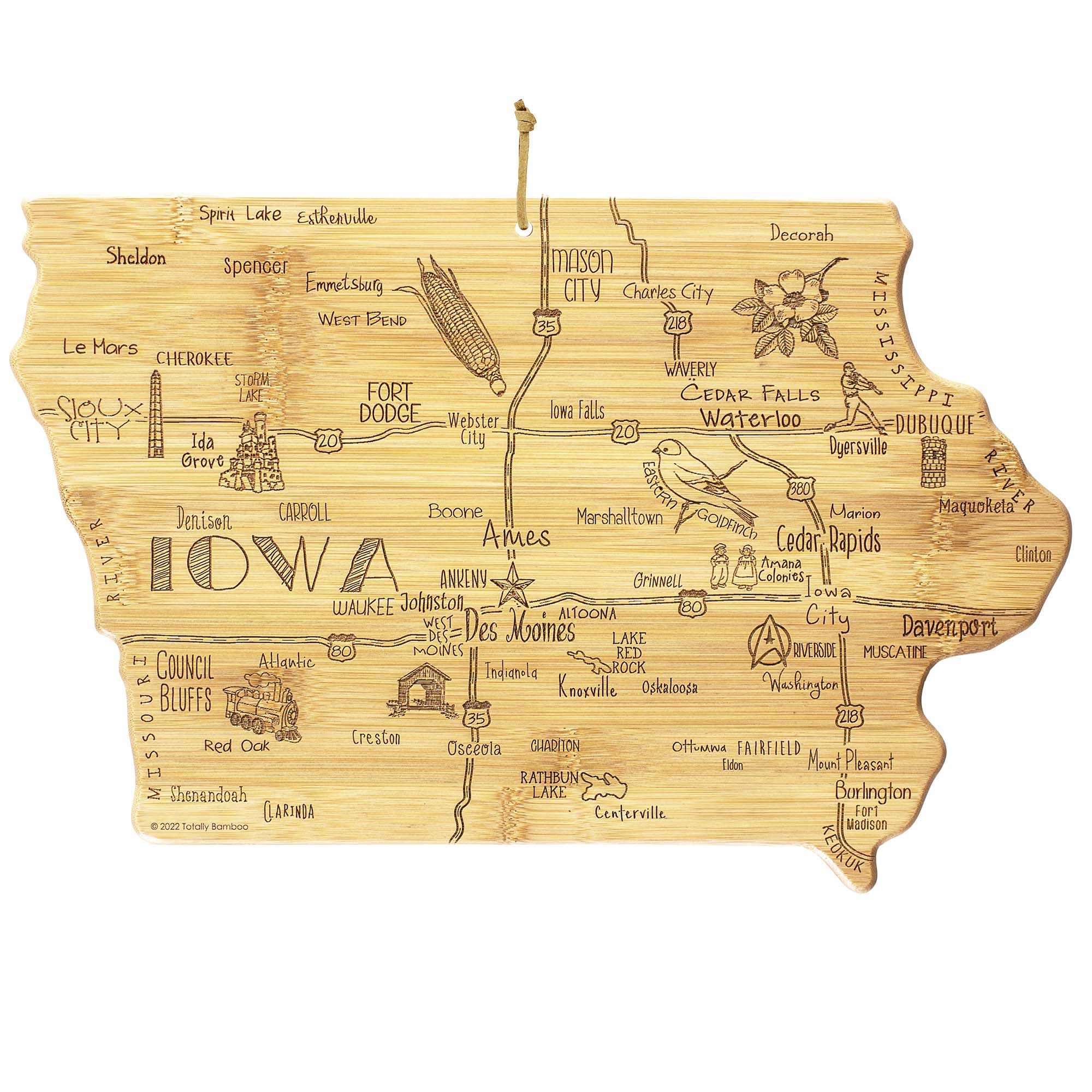 totally-bamboo-destination-iowa-cutting-board-15-1-2-x-10-1-4-laser-engraved-sta image 1