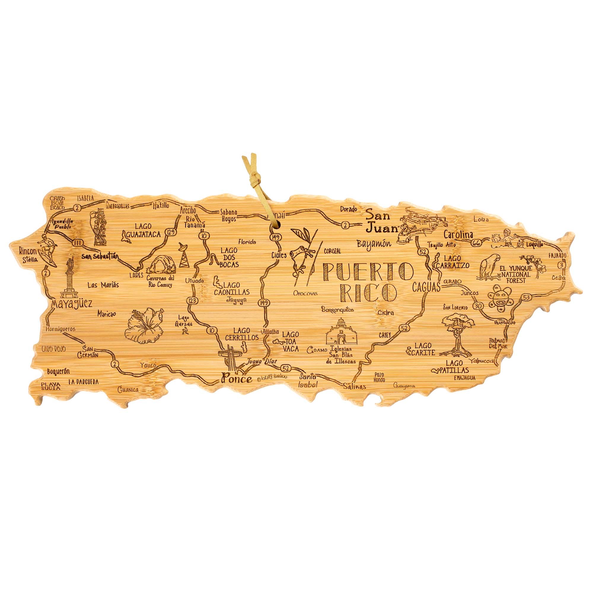 totally-bamboo-destination-puerto-rico-cutting-board-18-x-7-laser-engraved-state image 1