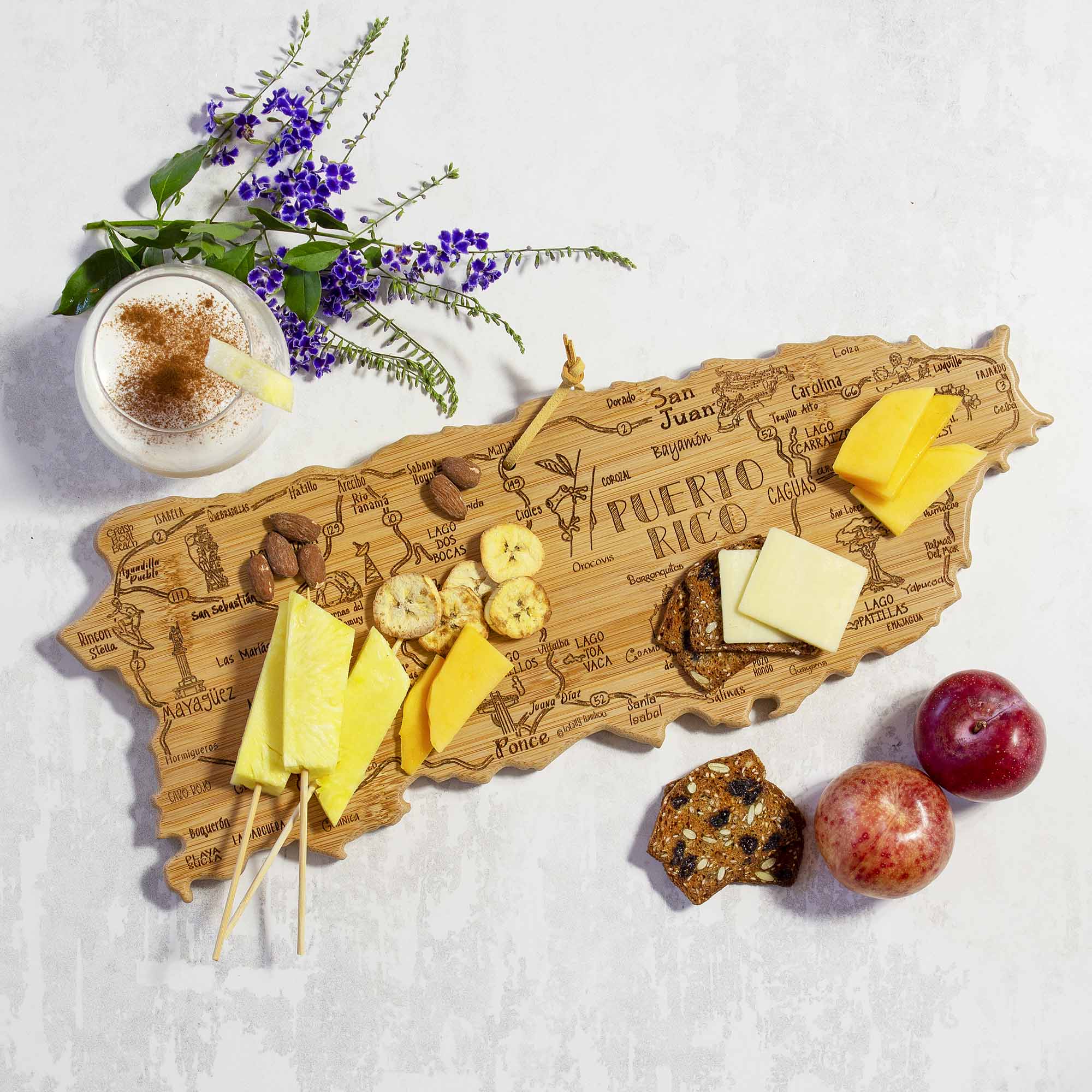 totally-bamboo-destination-puerto-rico-cutting-board-18-x-7-laser-engraved-state image 2