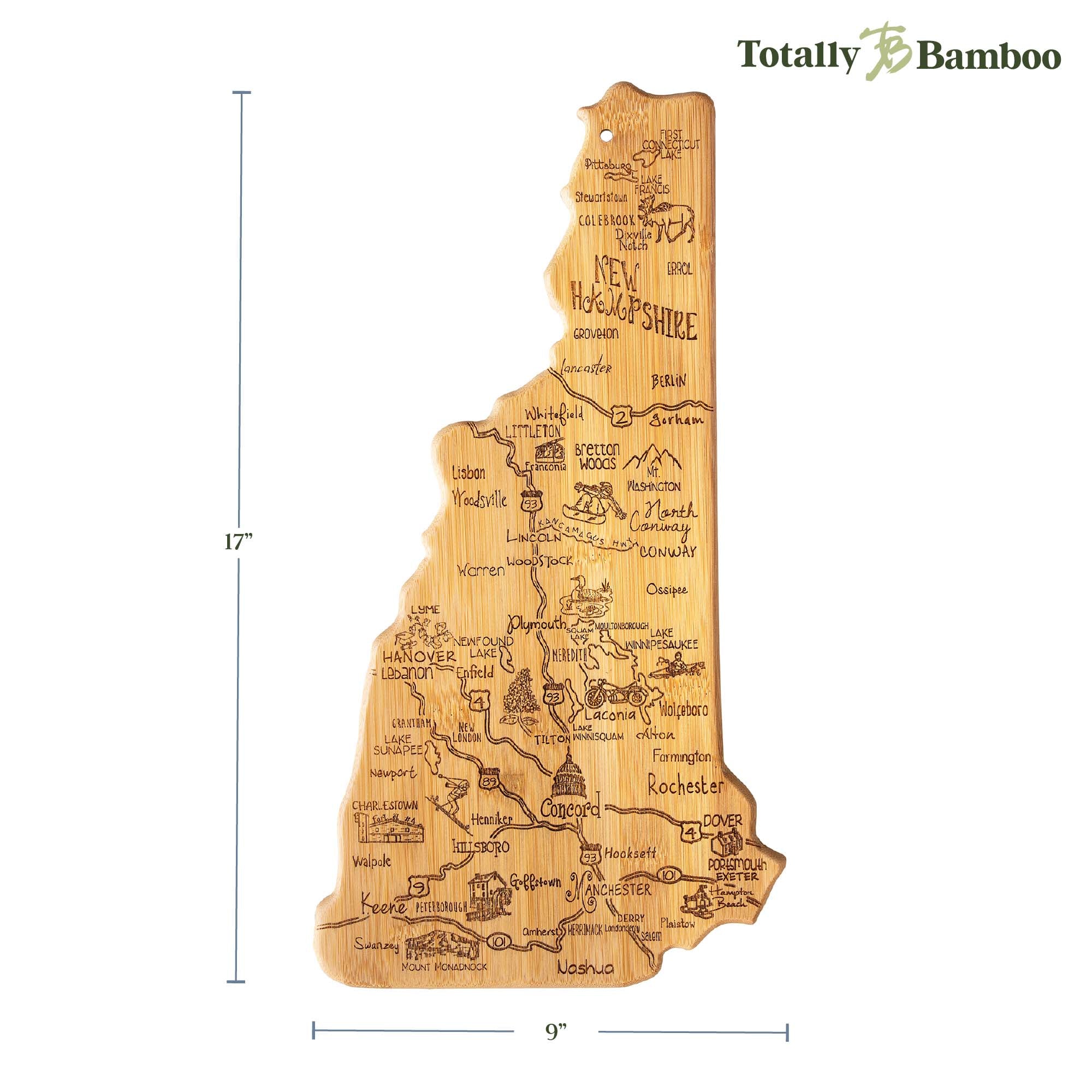 totally-bamboo-destination-new-hampshire-cutting-board-state-shaped-bamboo-servi image 8