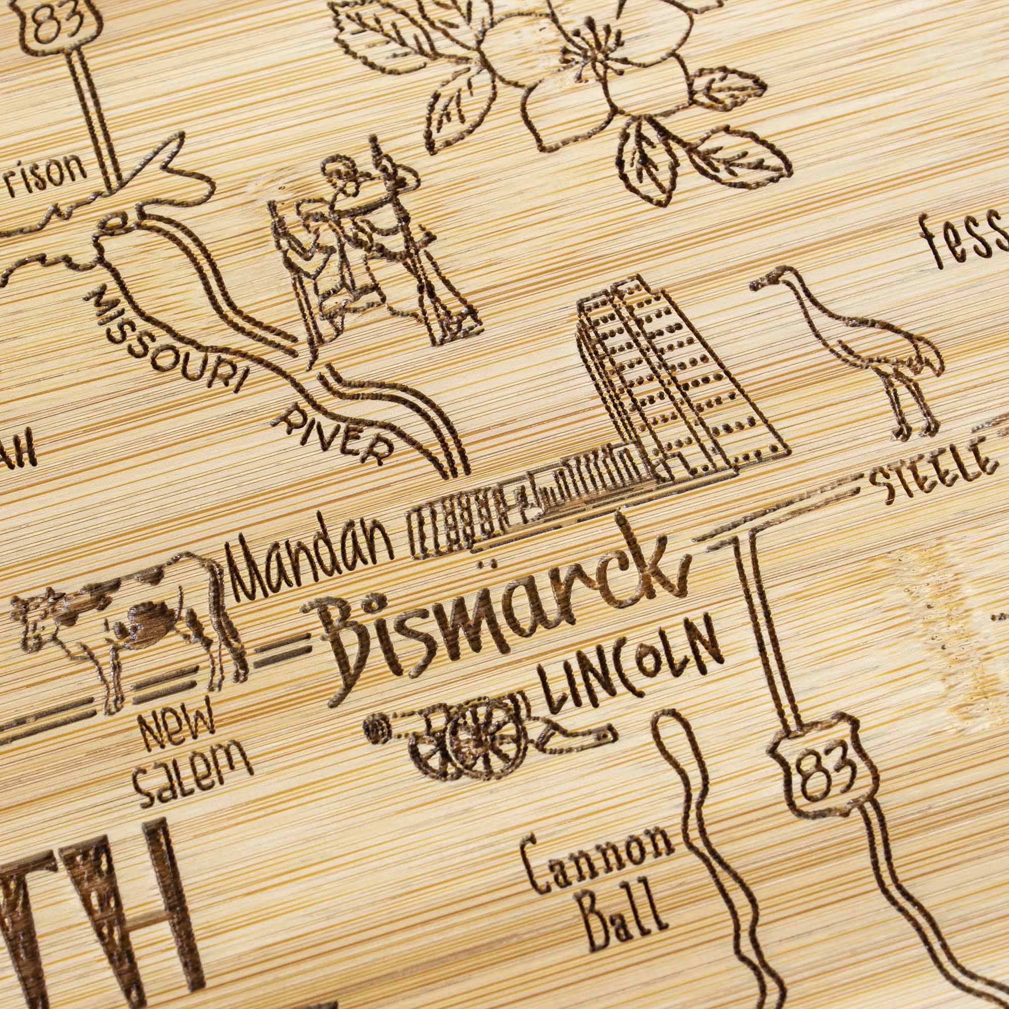 totally-bamboo-destination-north-dakota-cutting-board-9-3-4-x-16 image 6