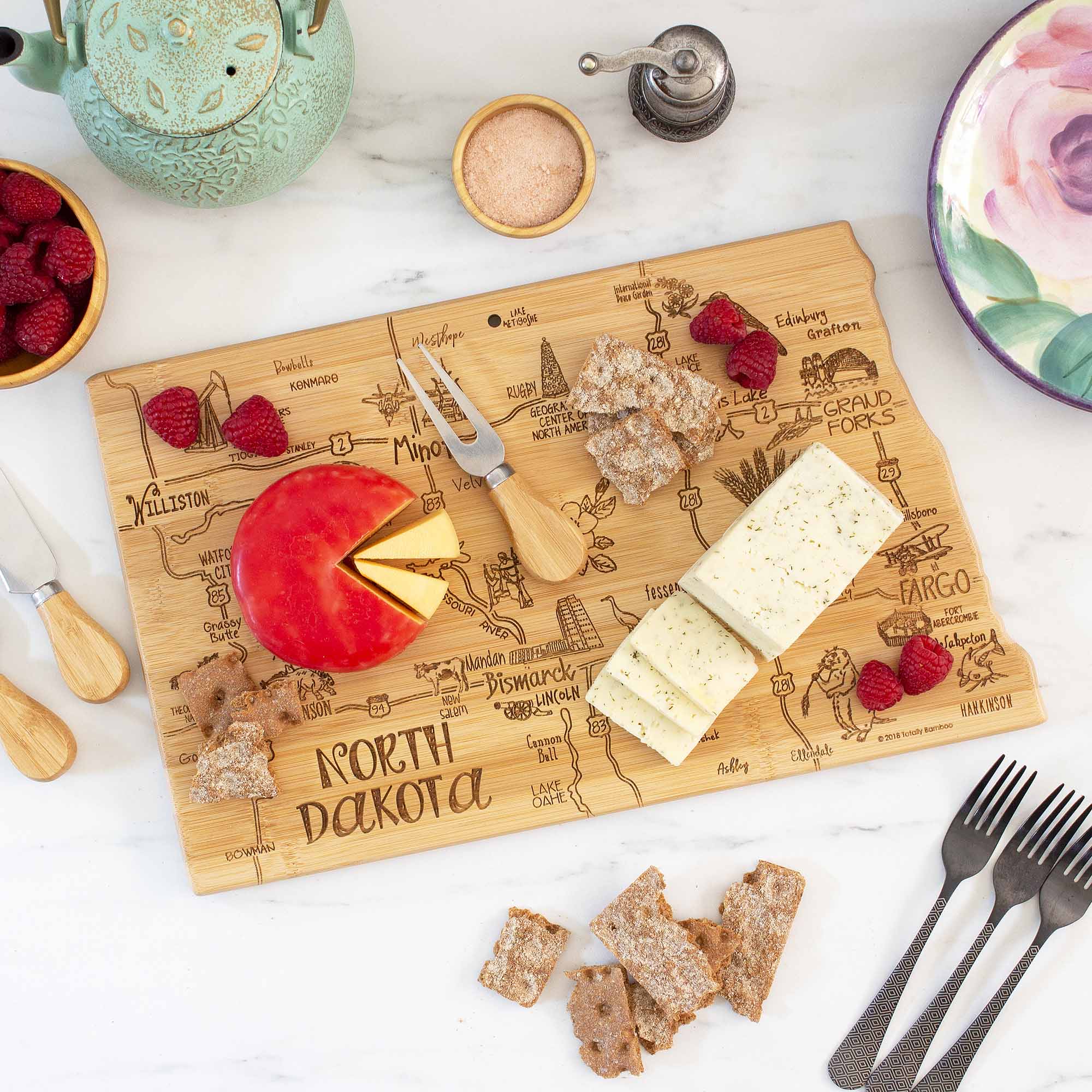 totally-bamboo-destination-north-dakota-cutting-board-9-3-4-x-16 image 2