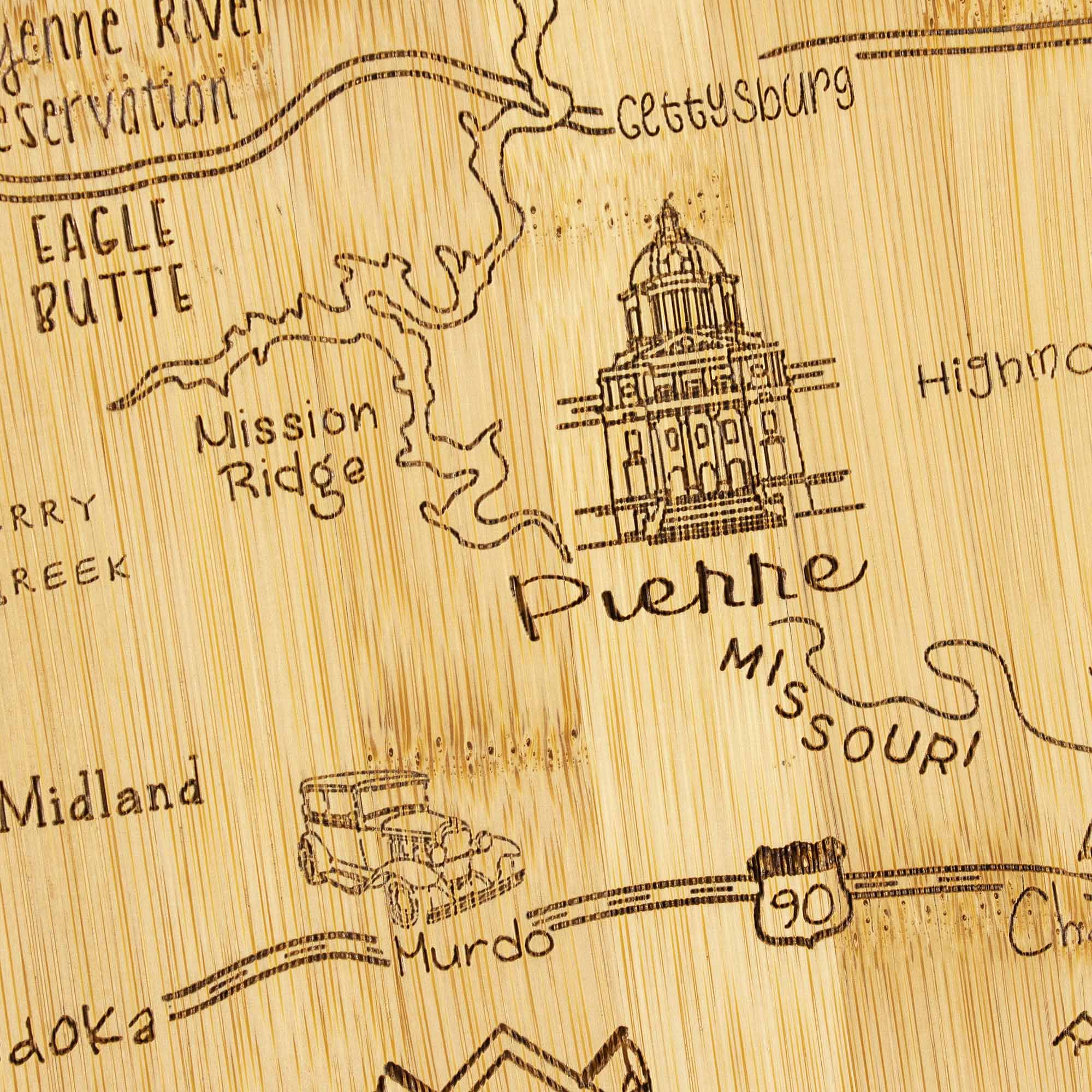 totally-bamboo-destination-south-dakota-cutting-board-9-75-x-16 image 6