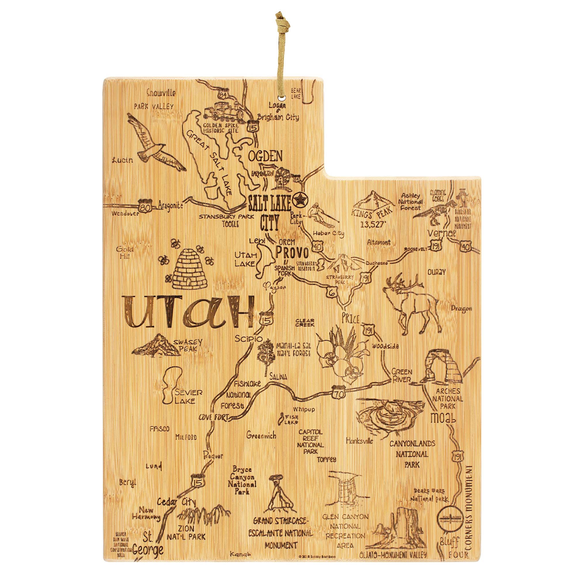 totally-bamboo-destination-utah-cutting-board-11-x-14-1-4 image 1