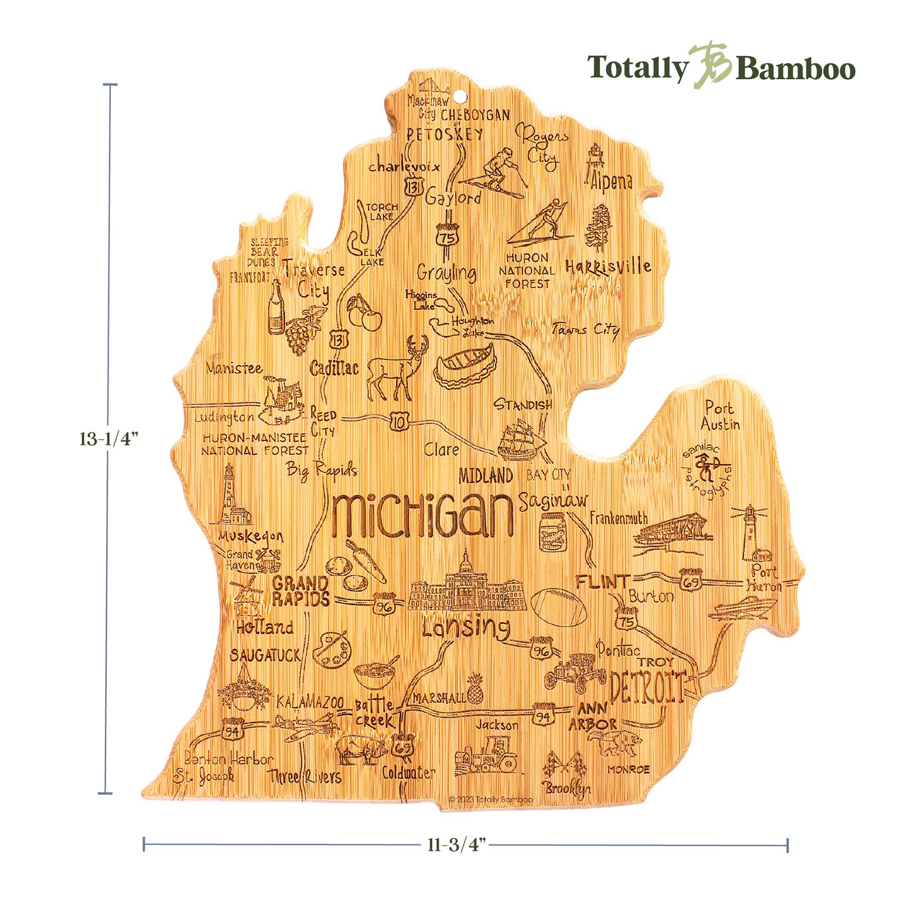 totally-bamboo-destination-michigan-mitten-cutting-board-13-1-4-x-11-3-4 image 8