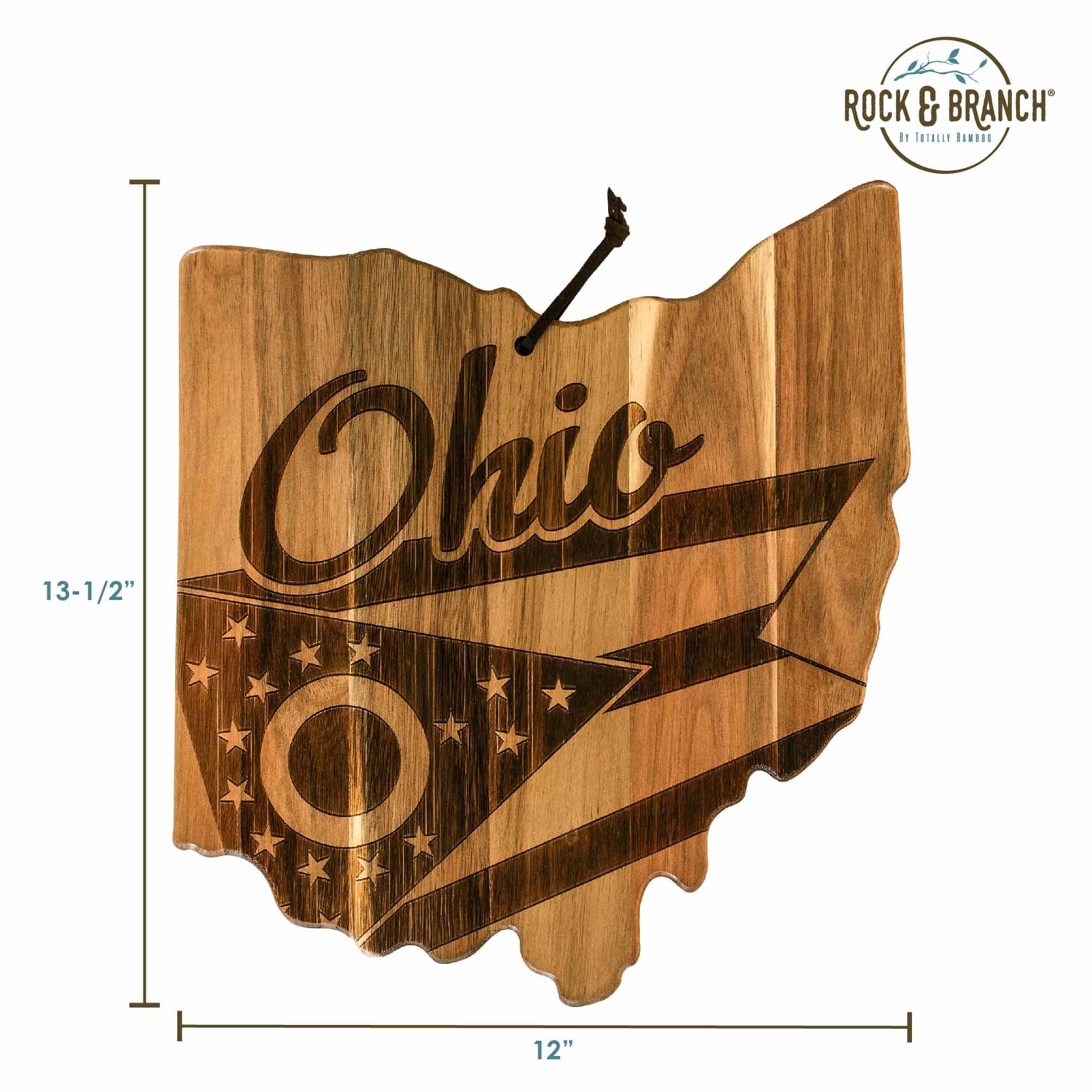 totally-bamboo-rock-branch-origins-series-ohio-acacia-wood-cutting-board-state-s image 6