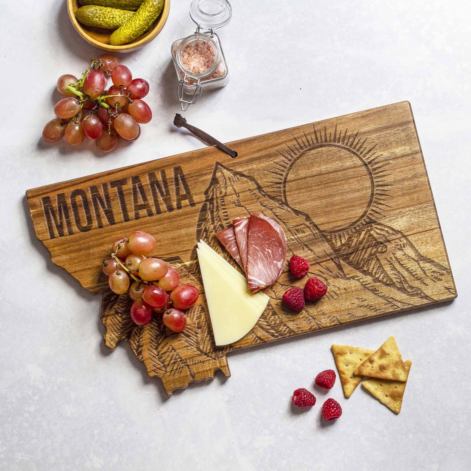 rock-branch-origins-series-montana-acacia-wood-cutting-board-with-laser-engraved image 2