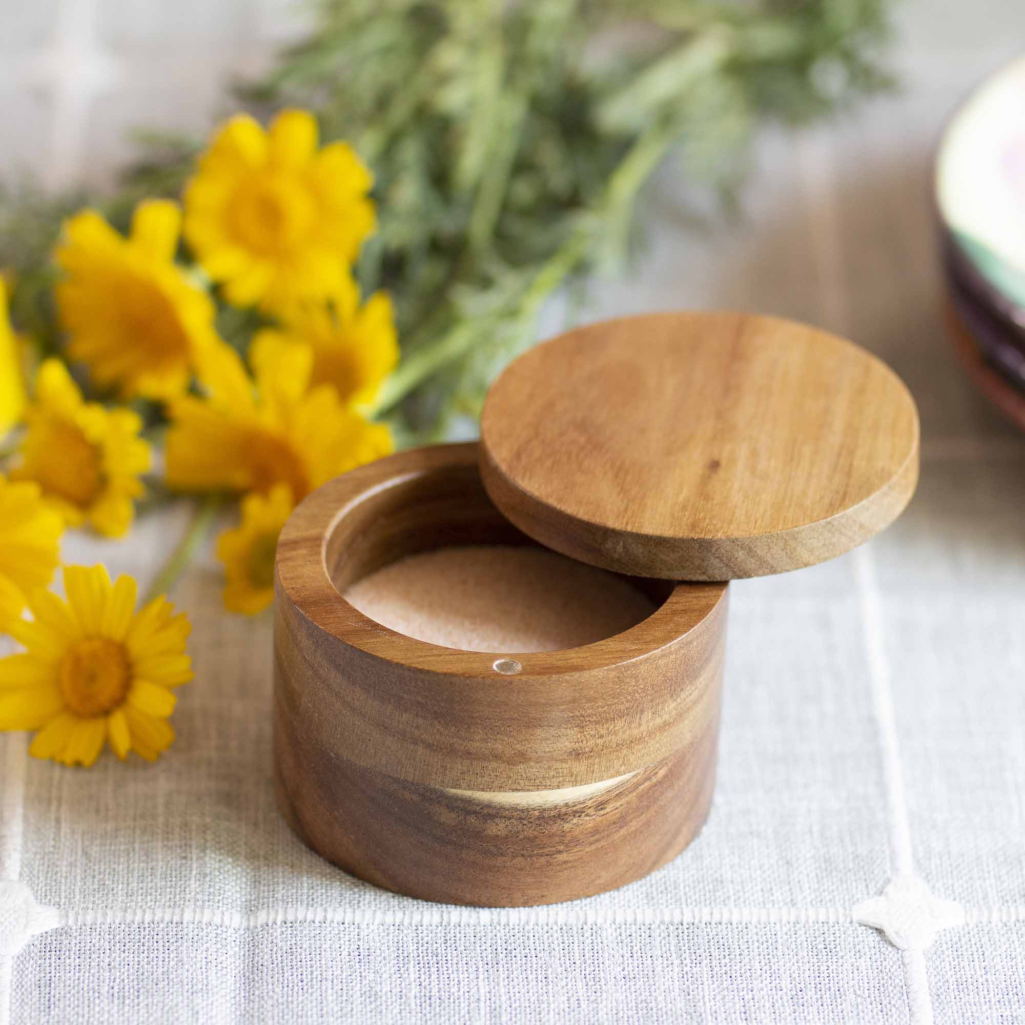 totally-bamboo-rock-branch-acacia-salt-cellar-with-magnetic-lock-lid-6-oz-capaci image 2