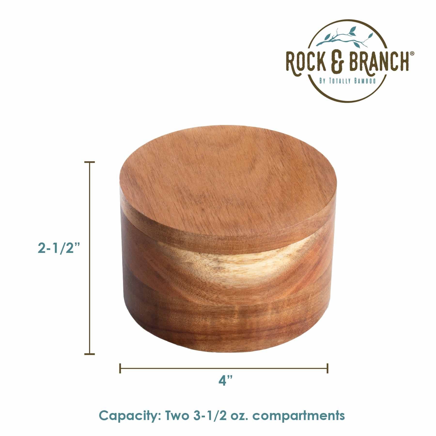 rock-branch-duet-salt-cellar-by-totally-bamboo-7-oz-acacia-wood-two-compartment image 7