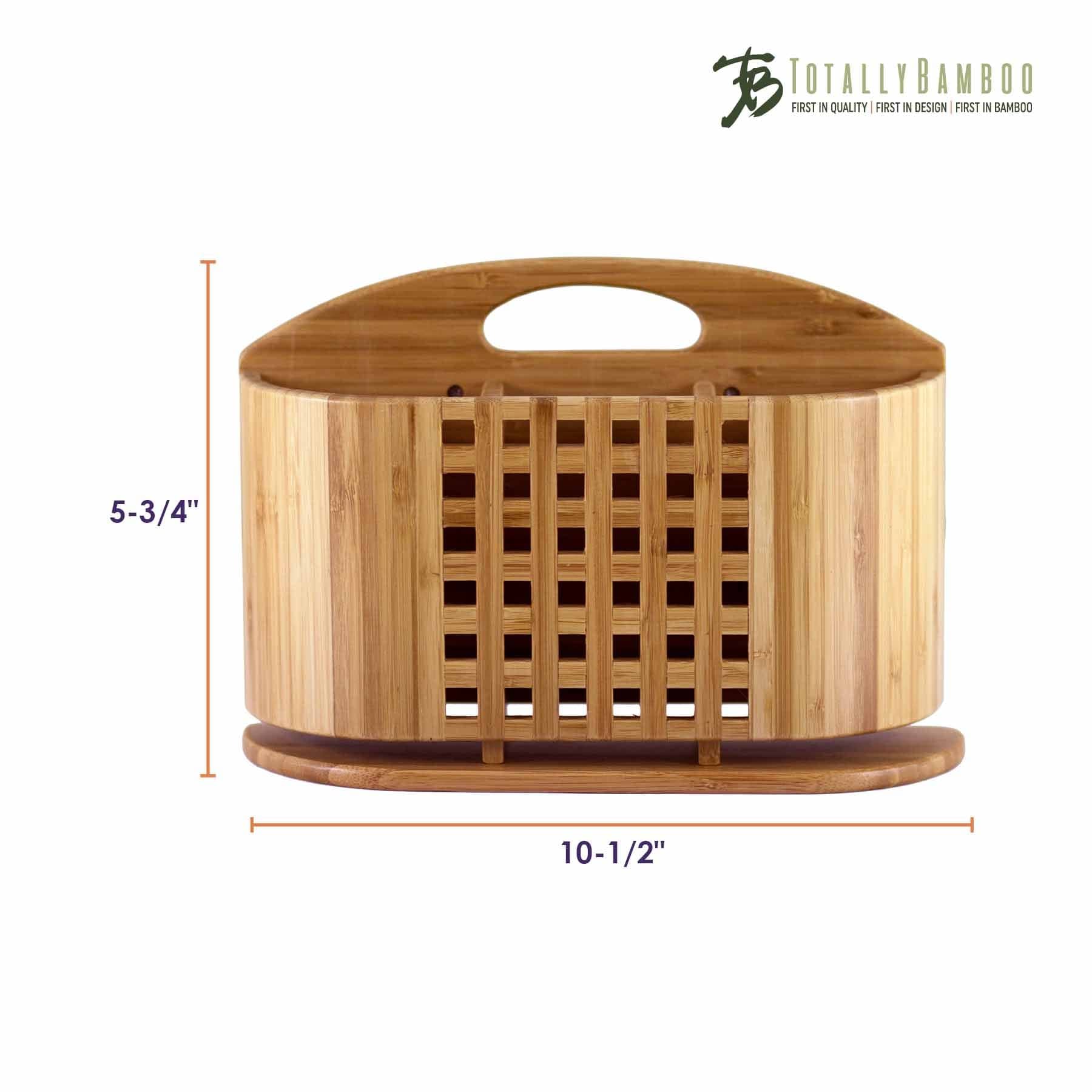 totally-bamboo-utensil-caddy-for-eco-dish-rack-bamboo-3-chamber-organizer-with-a image 6