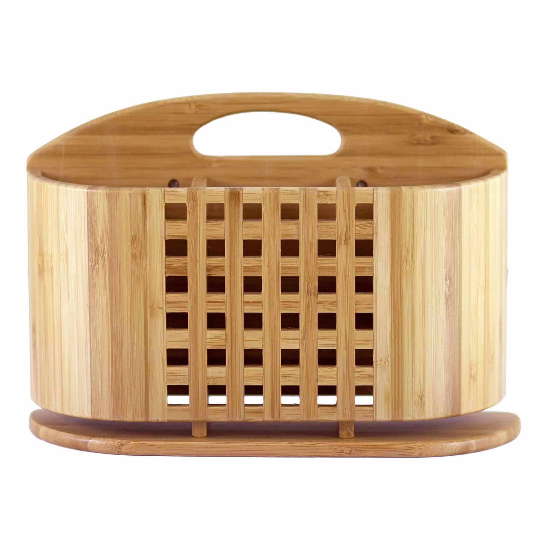 totally-bamboo-utensil-caddy-for-eco-dish-rack-bamboo-3-chamber-organizer-with-a image 4