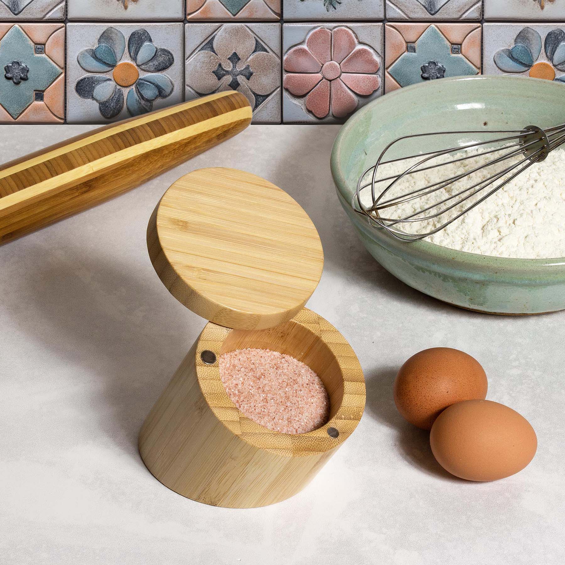totally-bamboo-angled-salt-cellar-magnetic-lock-bamboo-salt-pig image 2