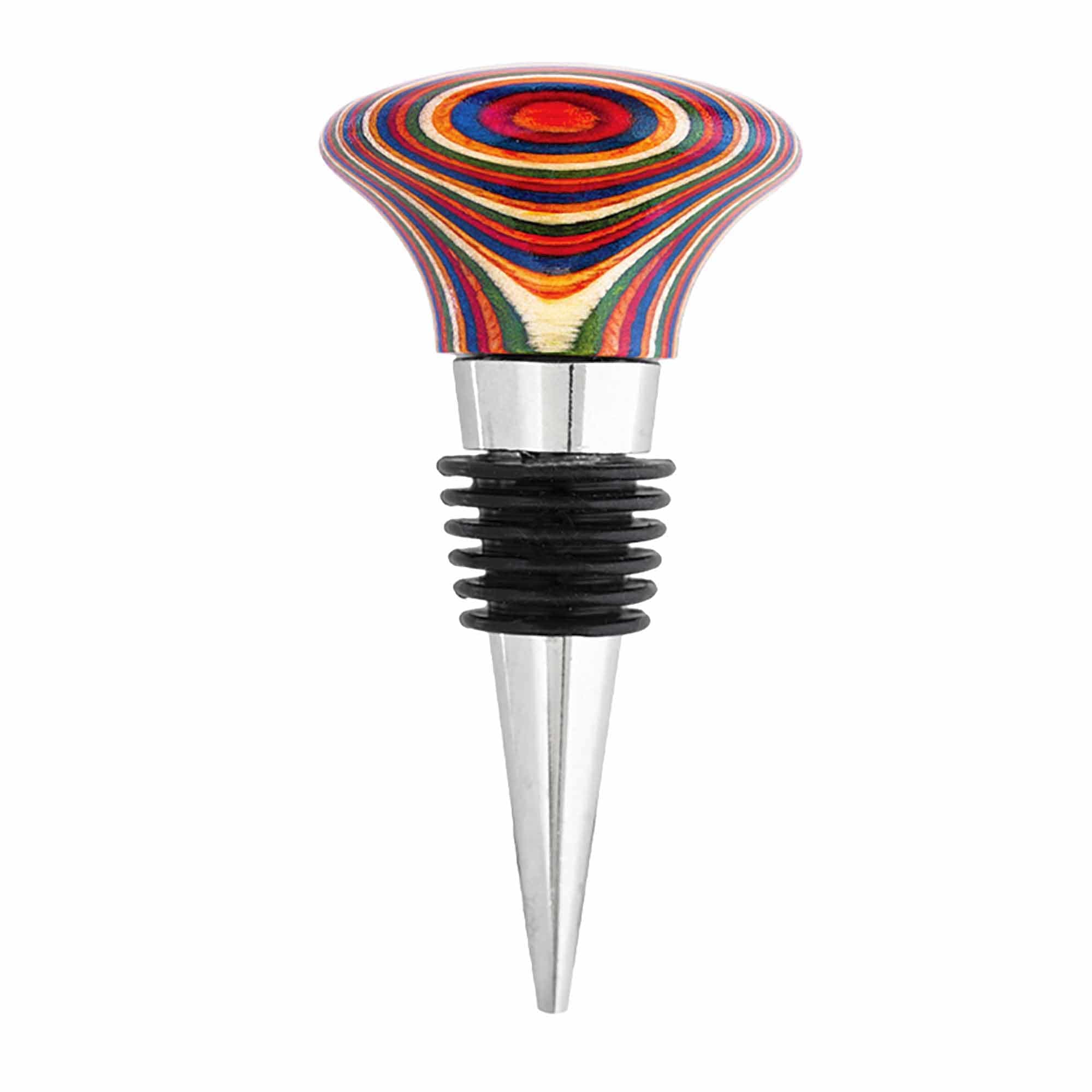 totally-bamboo-baltique-marrakesh-collection-bottle-stopper-rainbow-birch-wood image 1