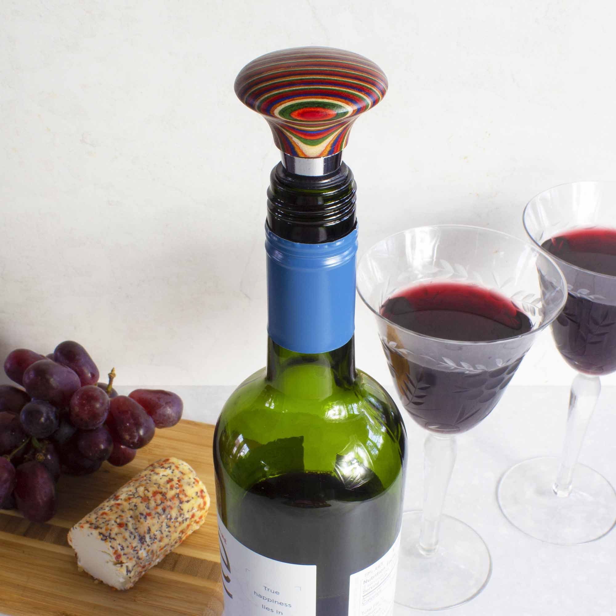 totally-bamboo-baltique-marrakesh-collection-bottle-stopper-rainbow-birch-wood image 2