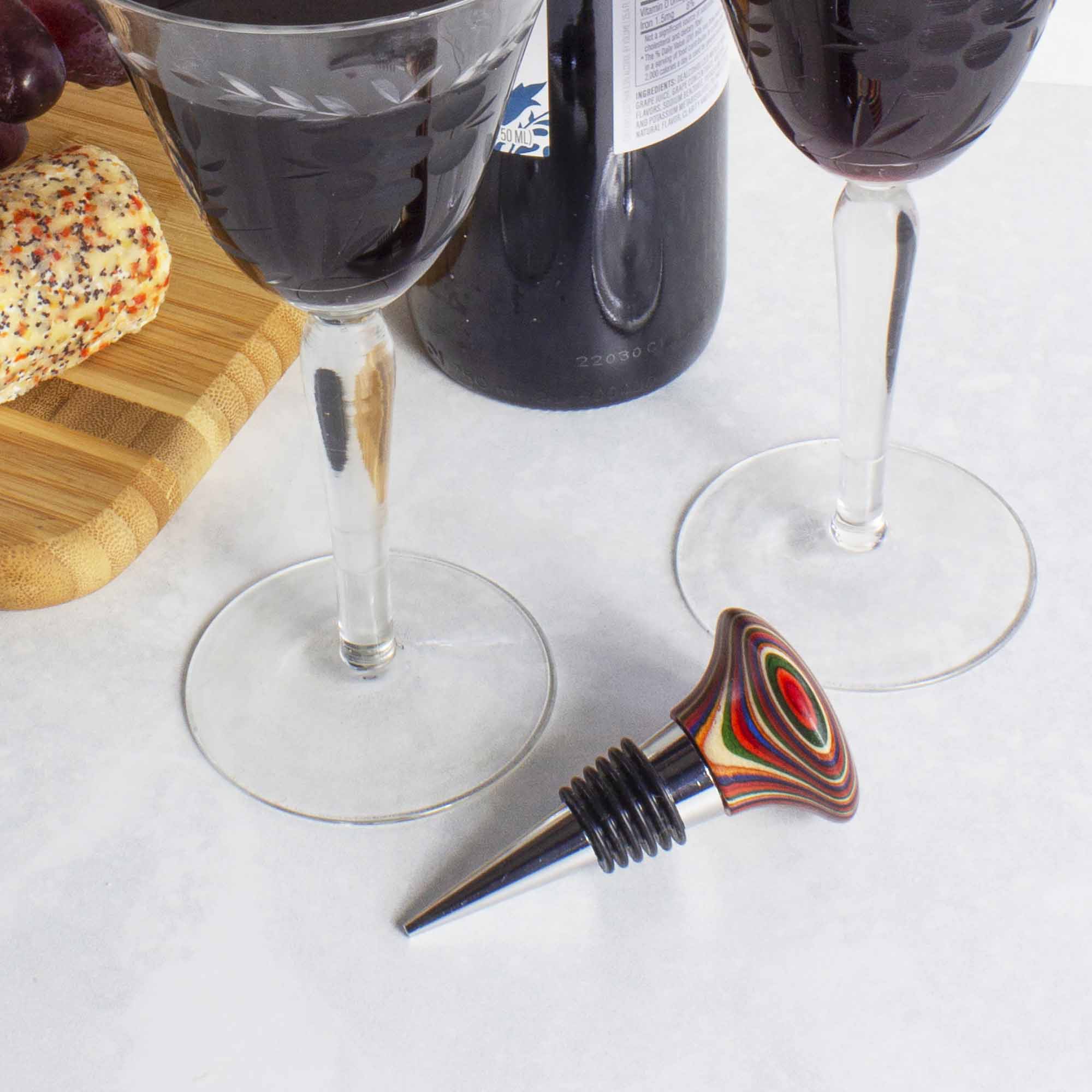 totally-bamboo-baltique-marrakesh-collection-bottle-stopper-rainbow-birch-wood image 3