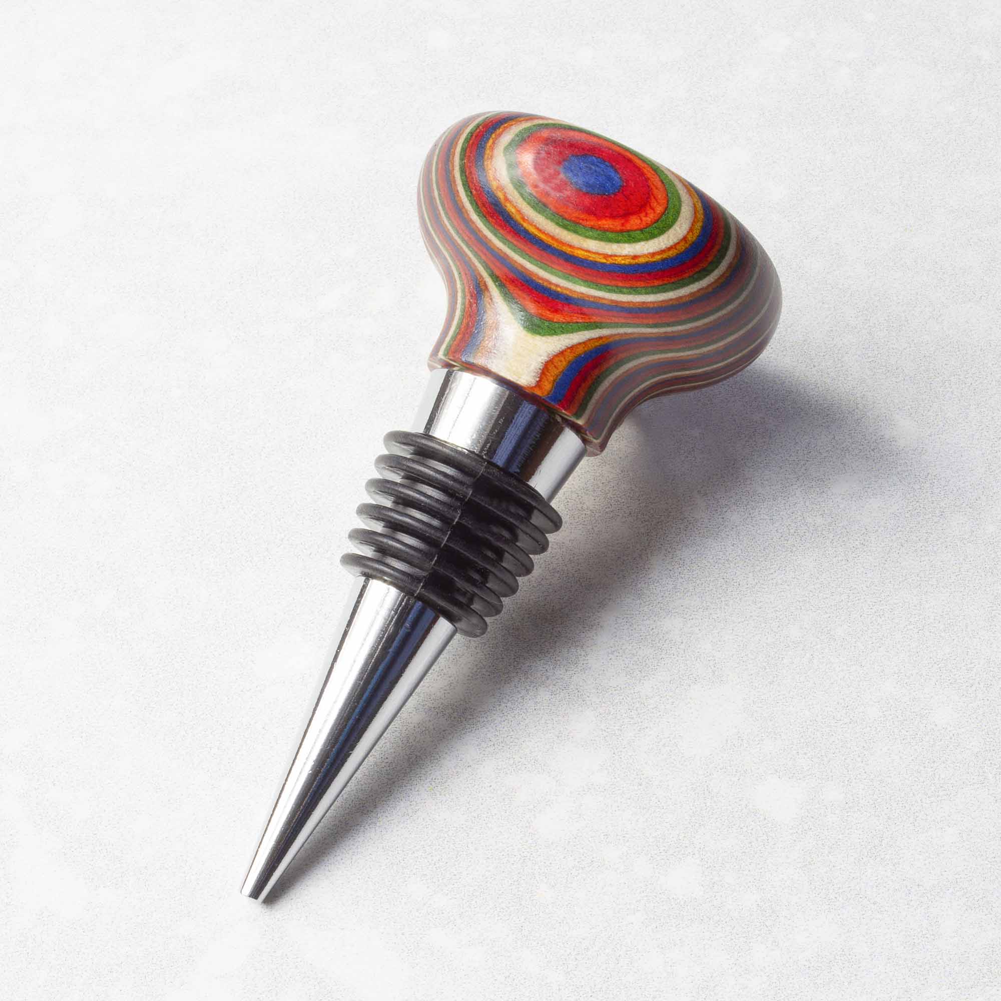 totally-bamboo-baltique-marrakesh-collection-bottle-stopper-rainbow-birch-wood image 4