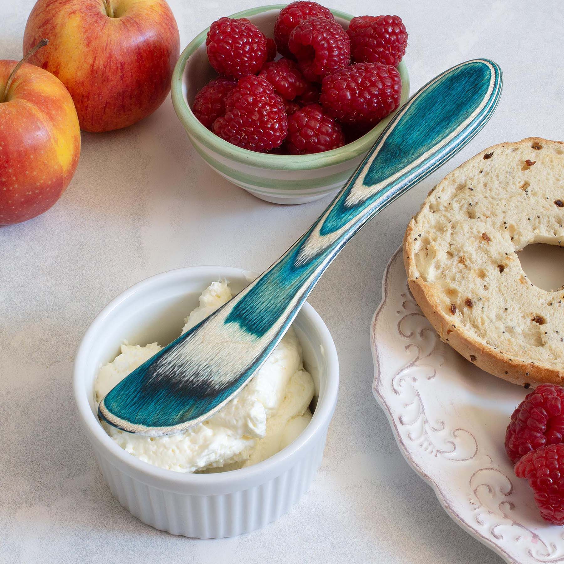 baltique-mykonos-collection-spreader-knife-8-light-blue-birch-cheese-butter-spre image 4