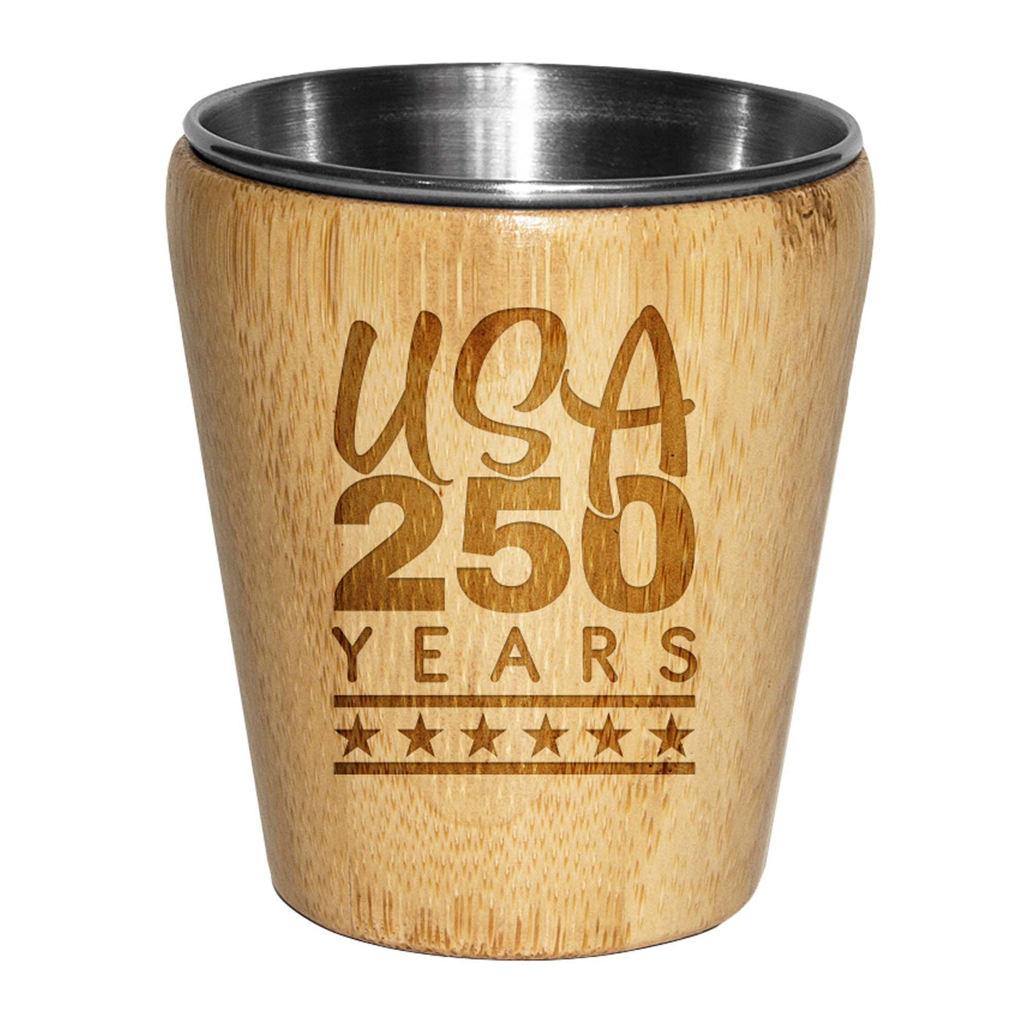 totally-bamboo-usa-250th-anniversary-engraved-bamboo-shot-glass image 1