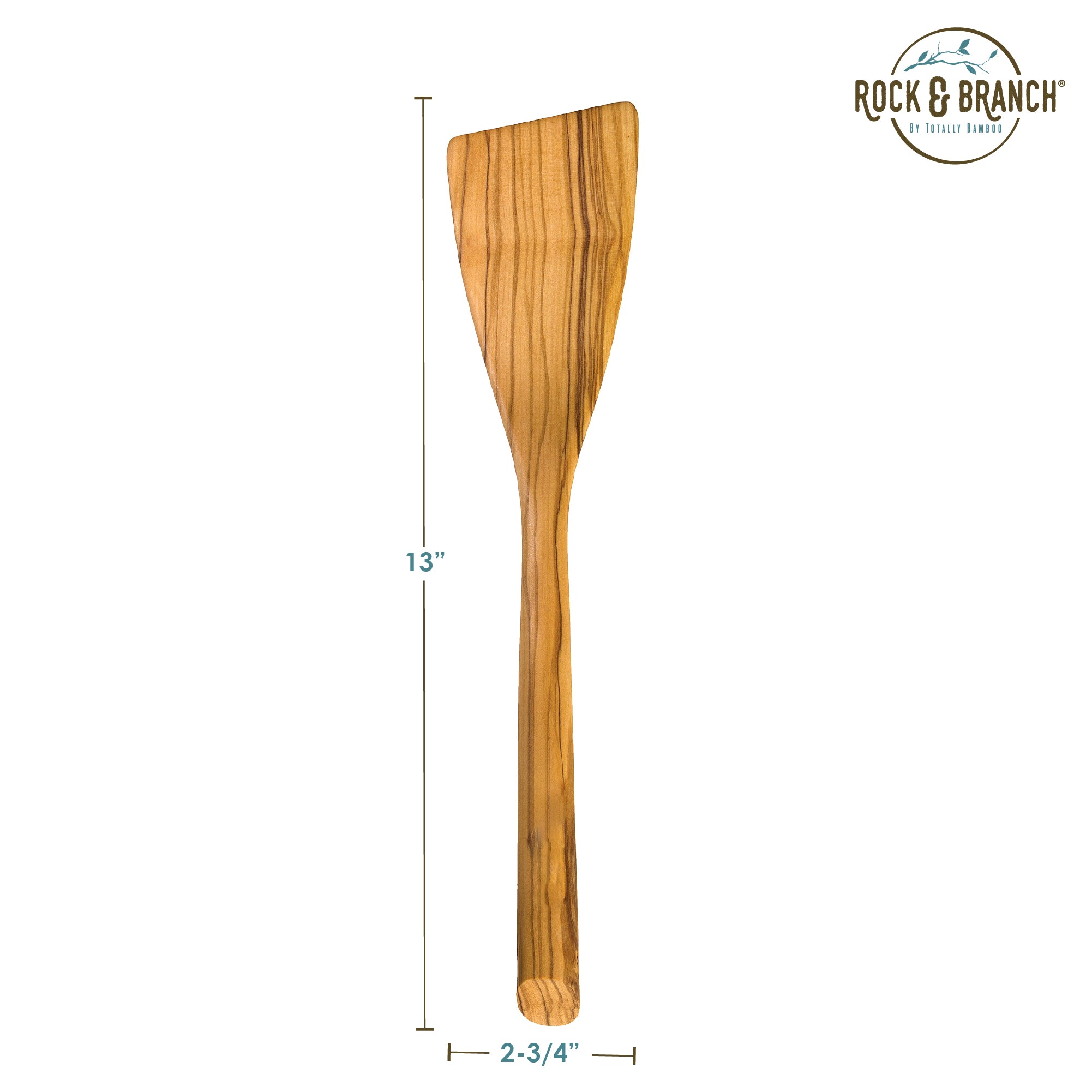 totally-bamboo-rock-branch-olive-wood-spatula-rustic-wavy-grain-durable-stain-re image 6
