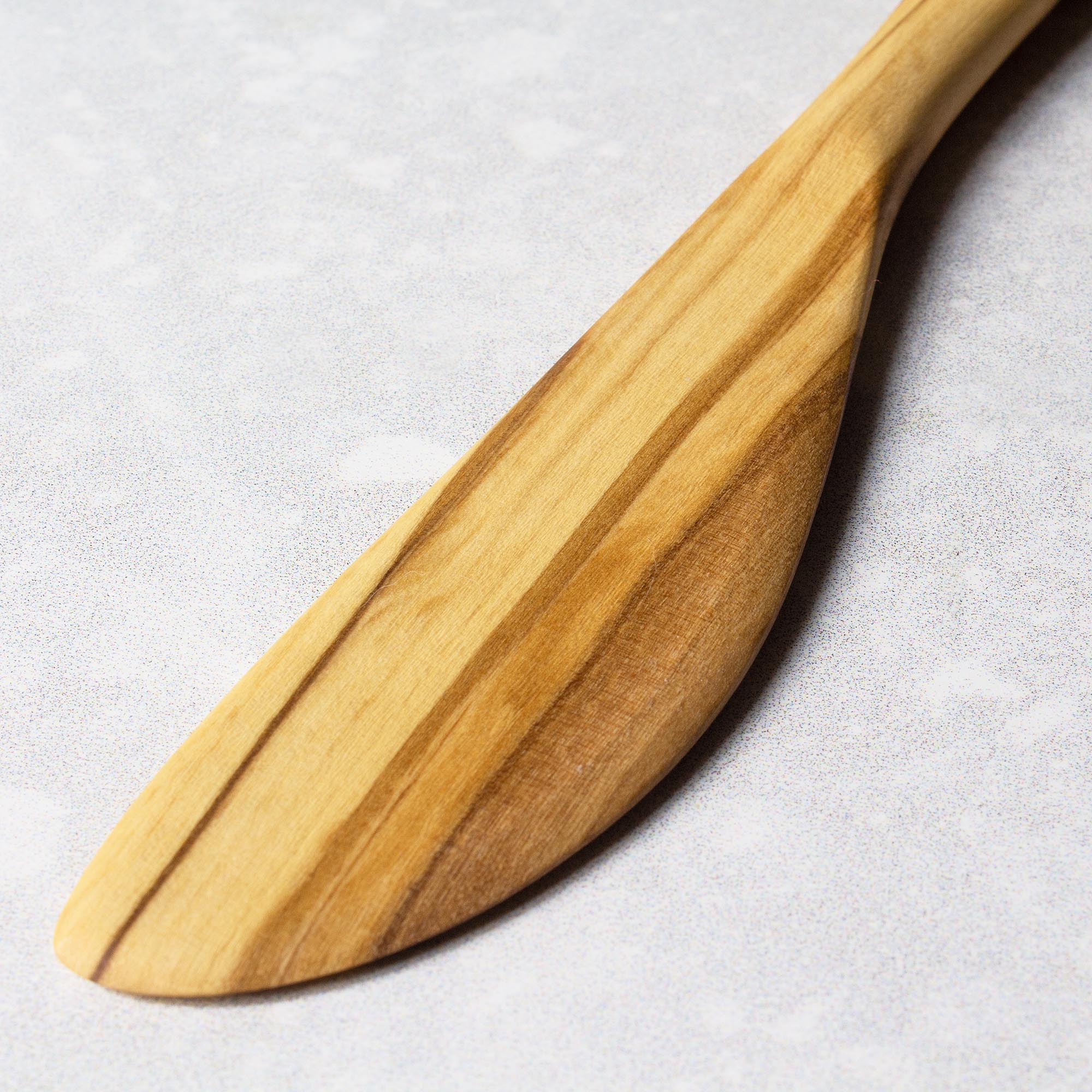 totally-bamboo-rock-branch-olive-wood-spreader-knife image 5