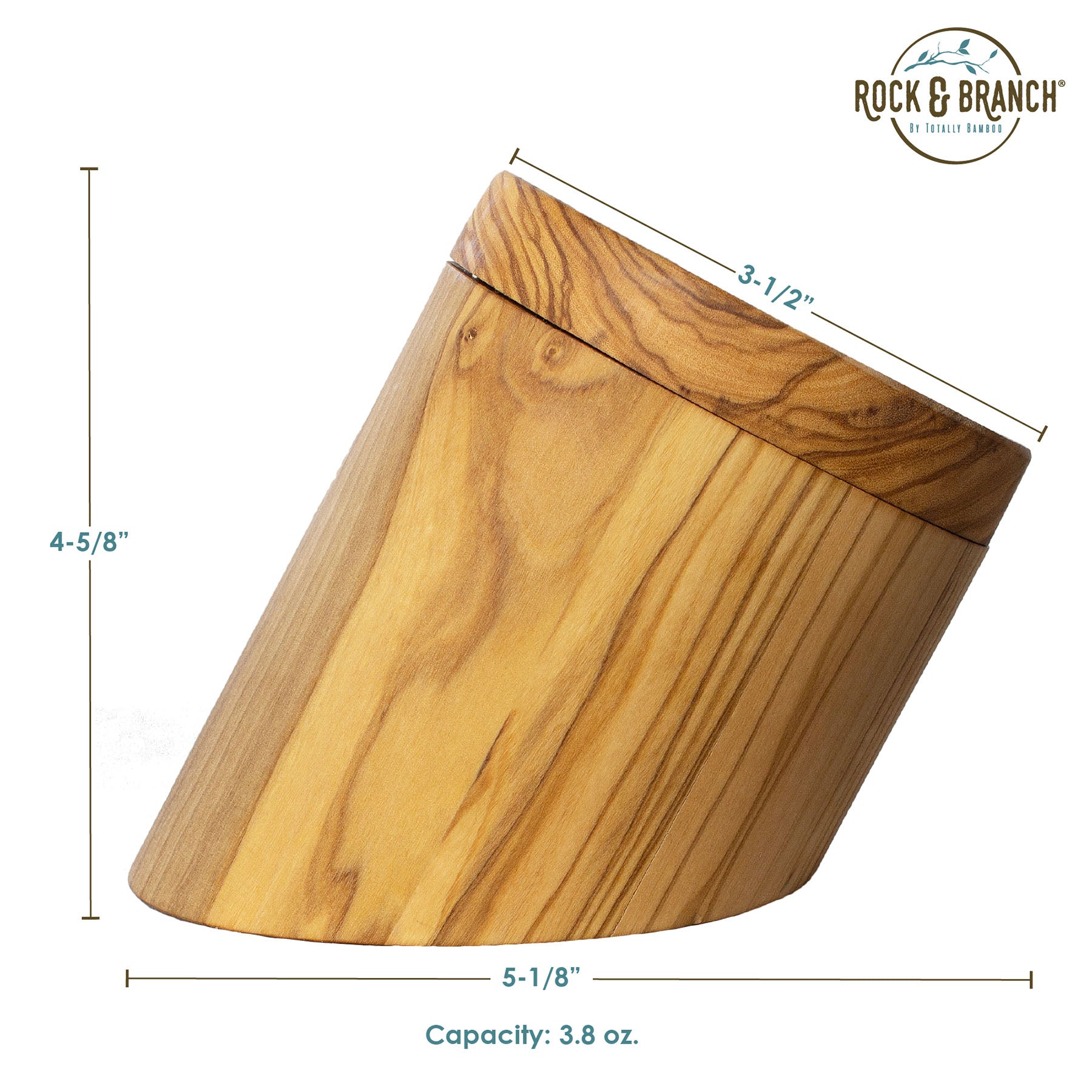 totally-bamboo-rock-branch-olive-wood-angled-salt-cellar image 5