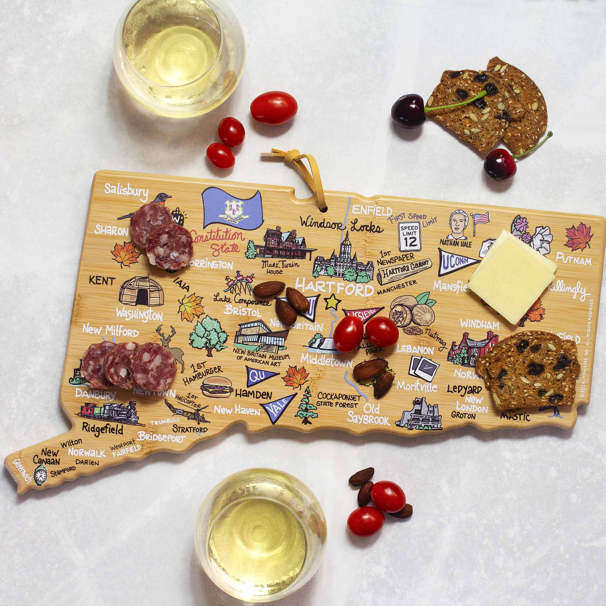 totally-bamboo-connecticut-cutting-board-with-artwork-by-fish-kiss image 2