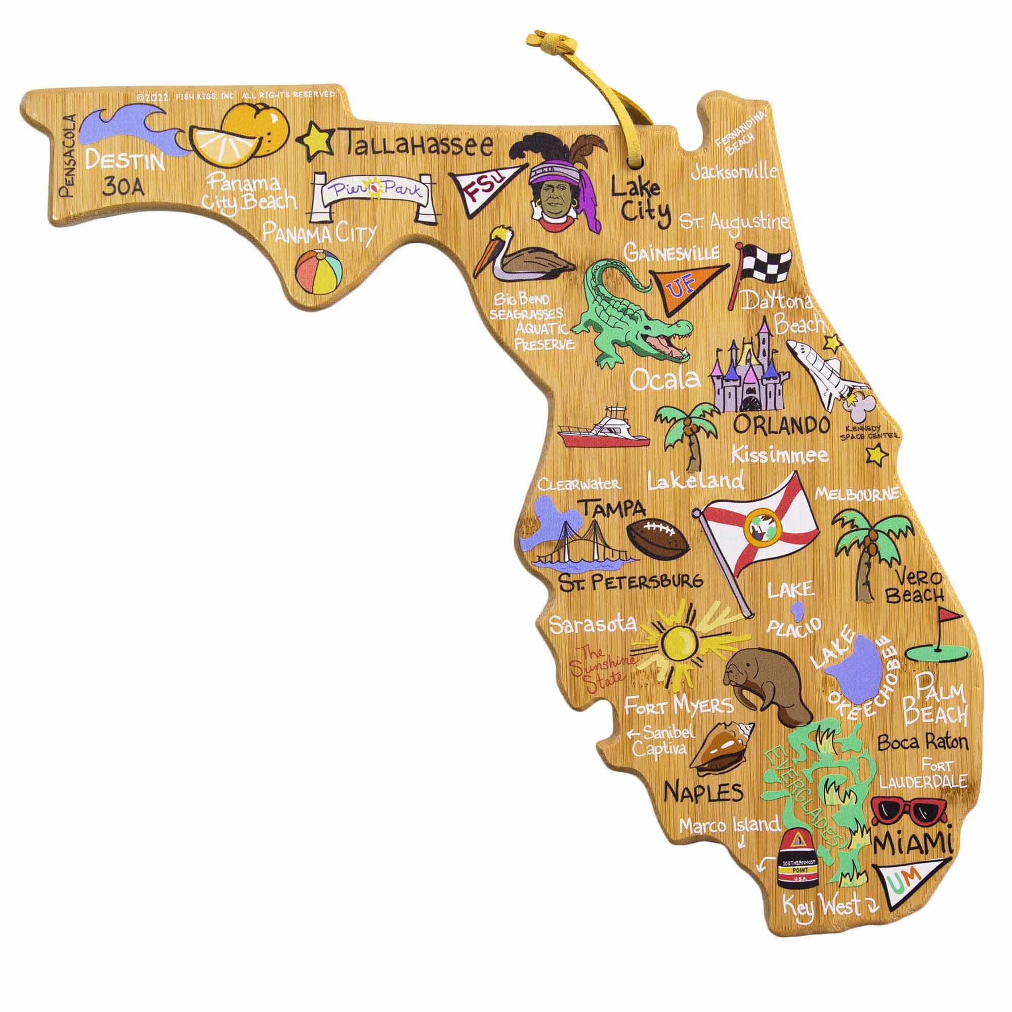 totally-bamboo-florida-cutting-board-with-artwork-by-fish-kiss image 1