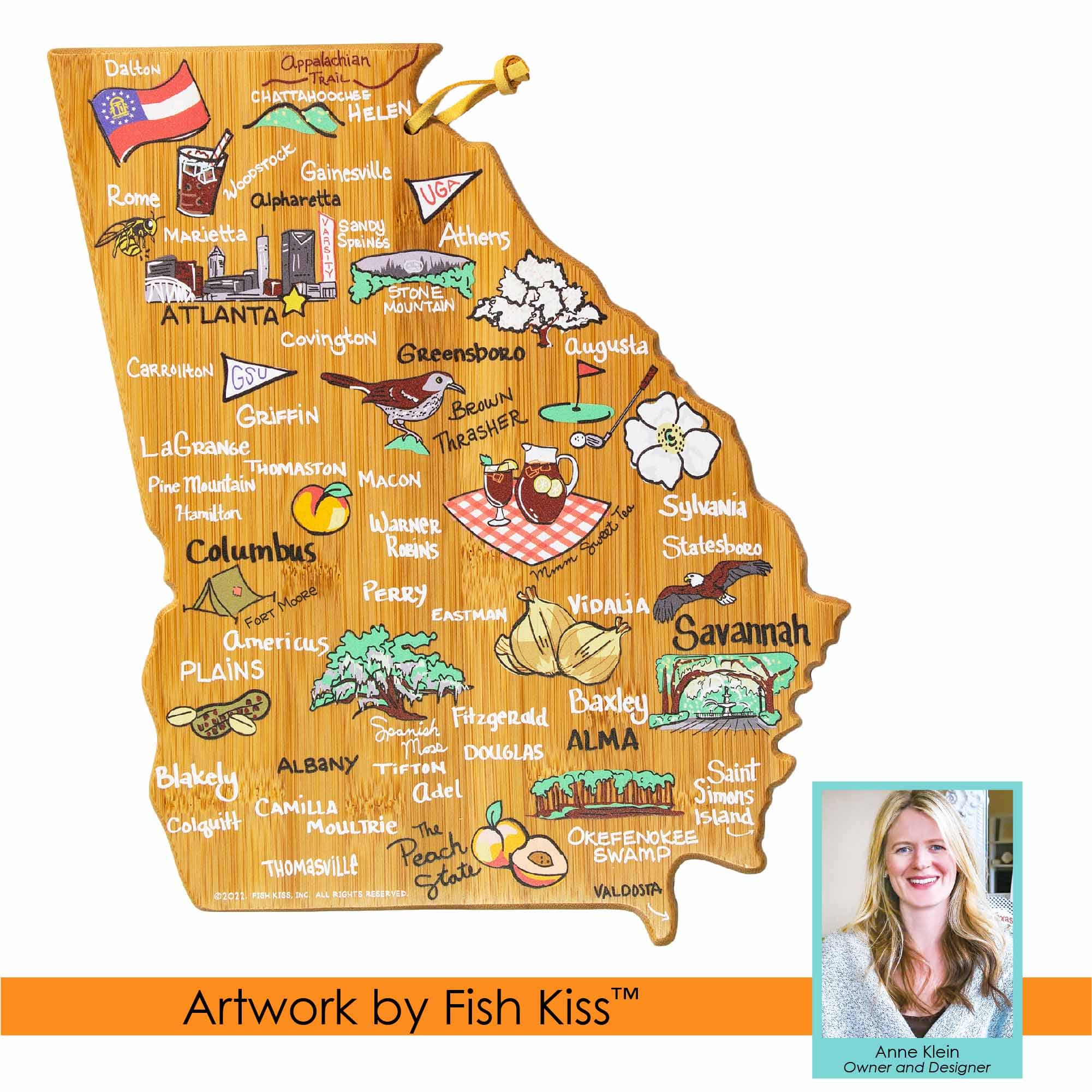 totally-bamboo-georgia-cutting-board-with-artwork-by-fish-kiss image 7