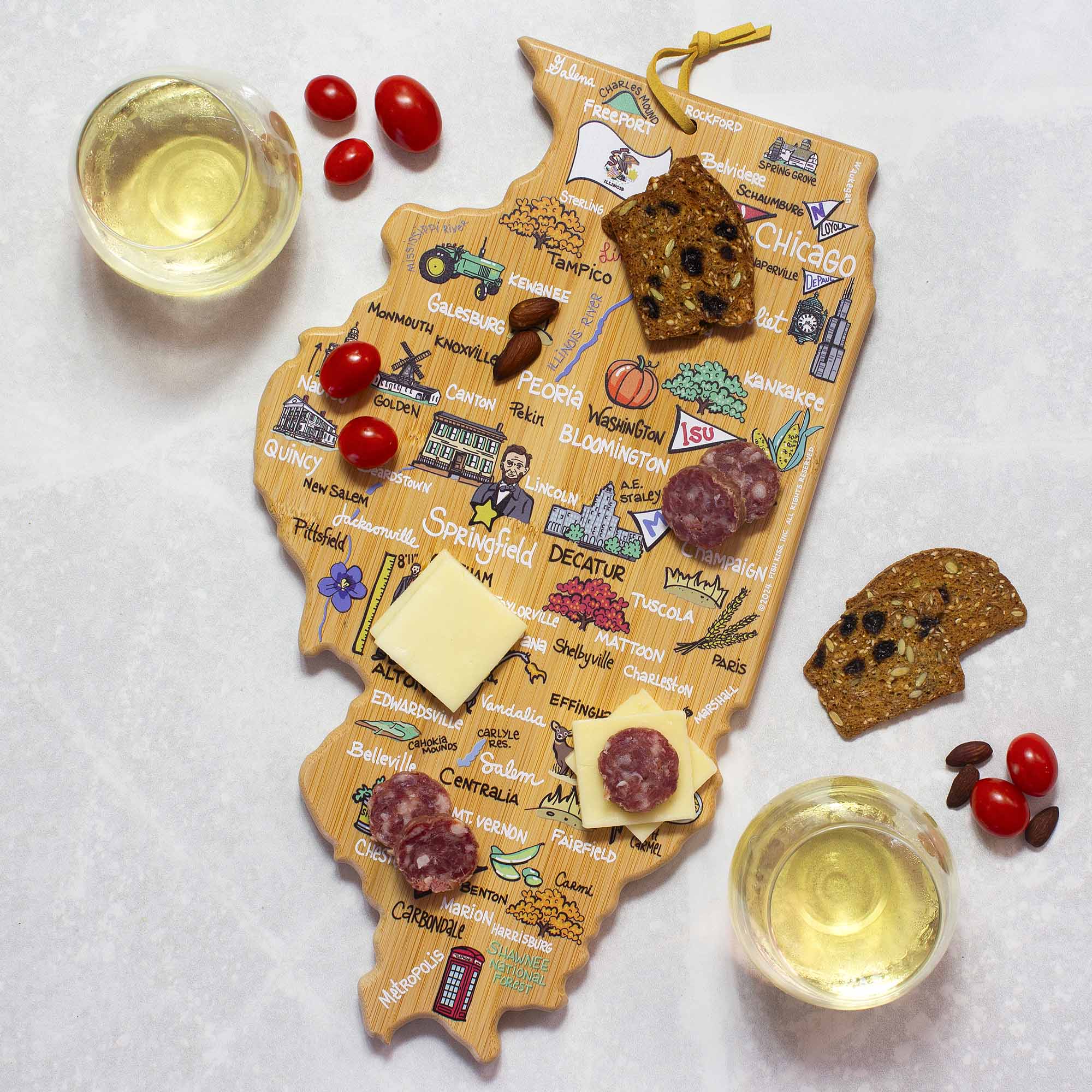 totally-bamboo-illinois-cutting-board-with-artwork-by-fish-kiss image 2