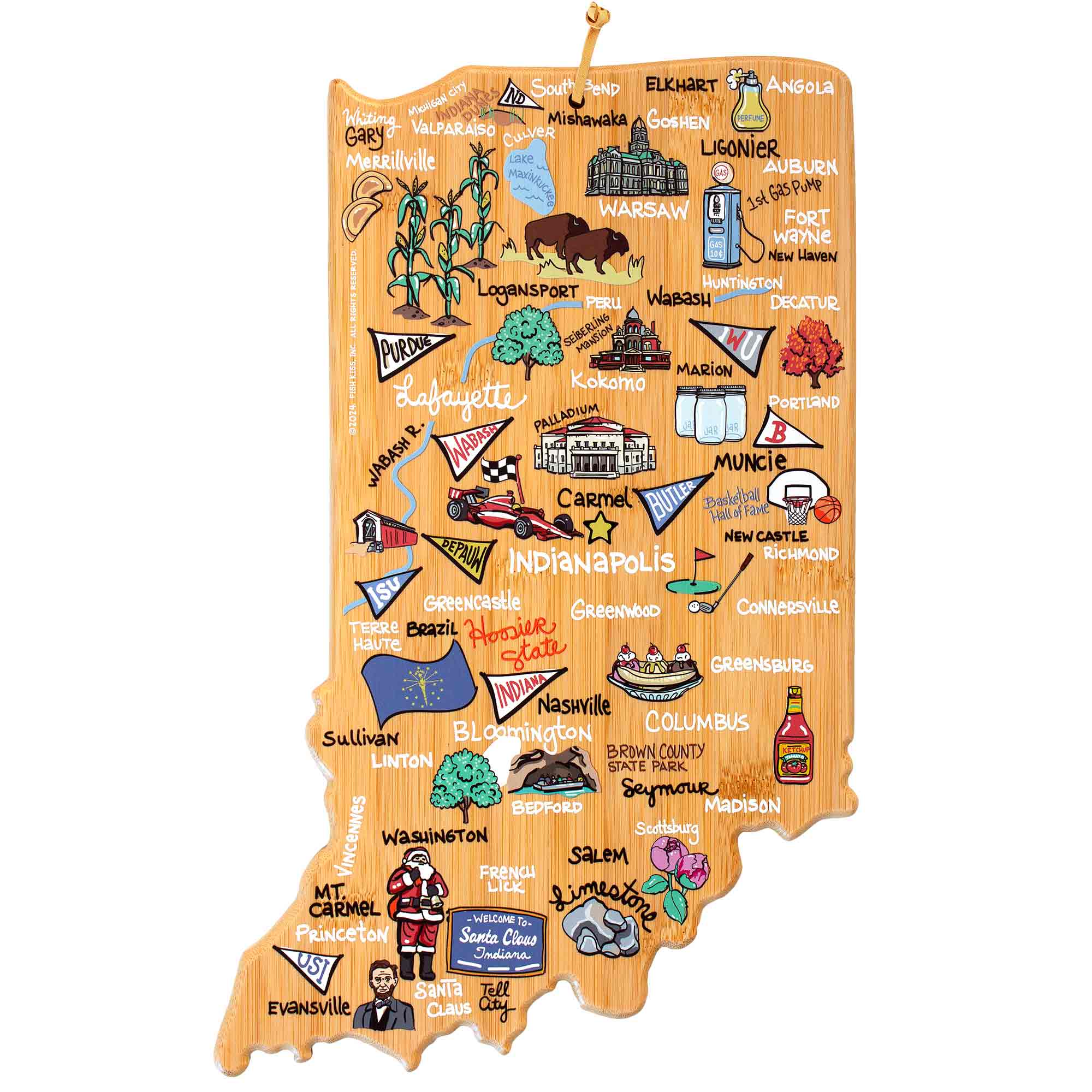 totally-bamboo-indiana-cutting-board-with-artwork-by-fish-kiss image 1