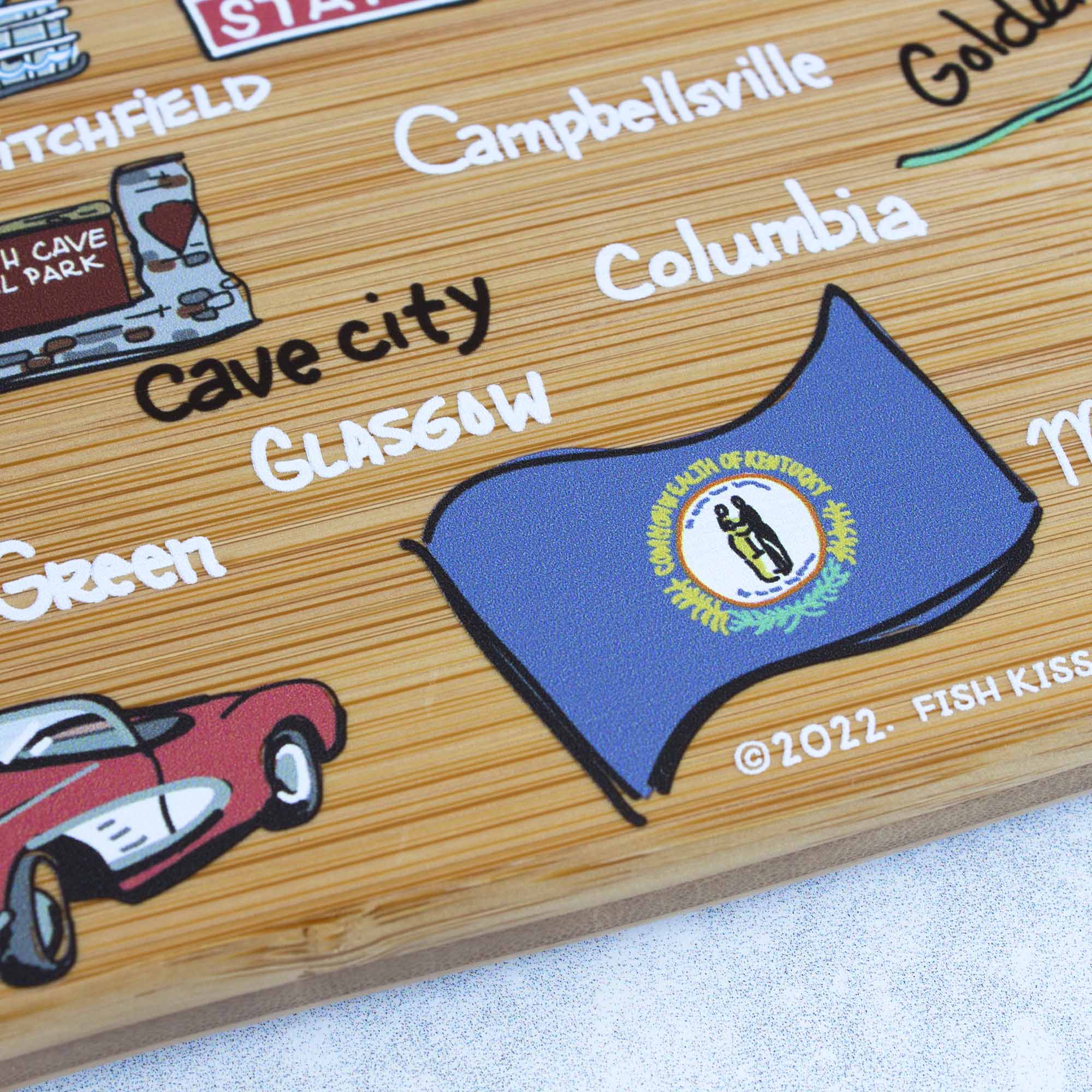 totally-bamboo-kentucky-state-shaped-cutting-board-with-fish-kiss-artwork-by-ann image 5