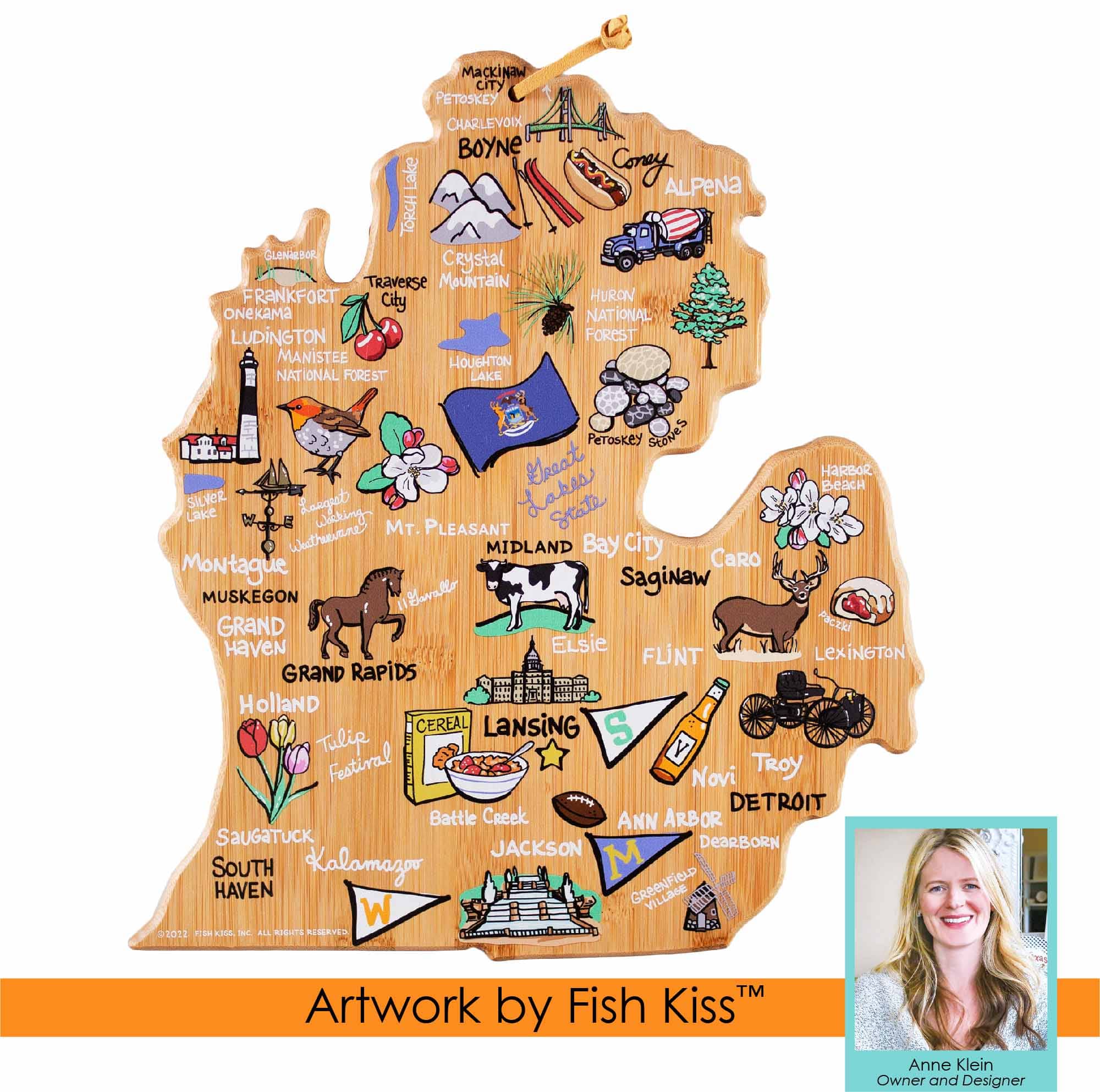 totally-bamboo-michigan-mitten-cutting-board-with-artwork-by-fish-kiss image 7