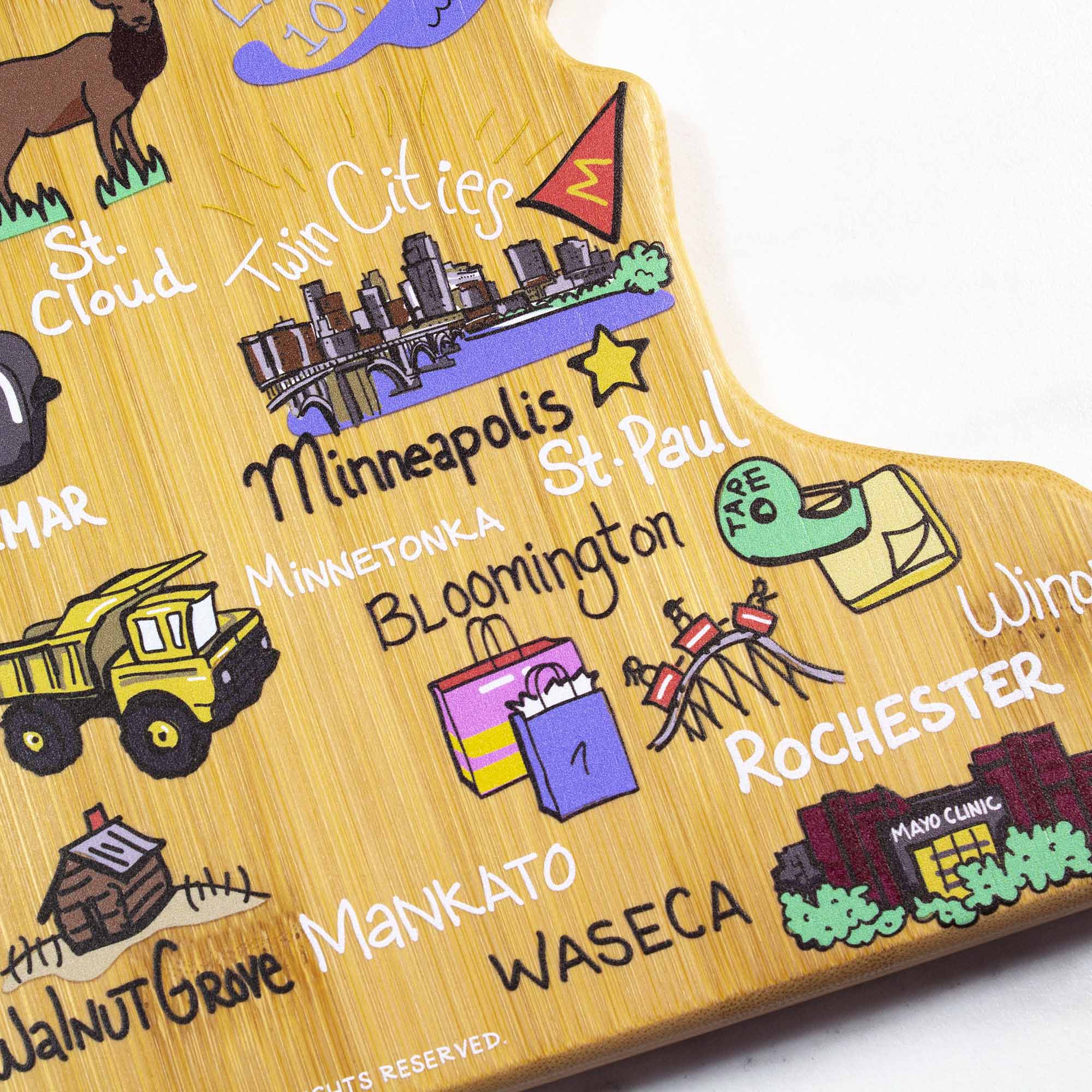 totally-bamboo-minnesota-state-shaped-bamboo-cutting-serving-board-with-fish-kis image 5