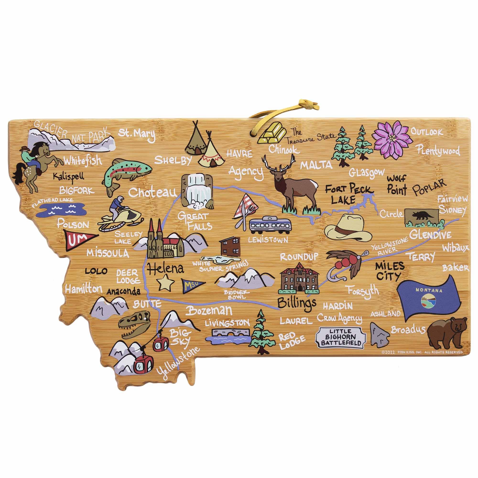 totally-bamboo-montana-state-shaped-cutting-board-with-fish-kiss-artwork-by-anne image 1