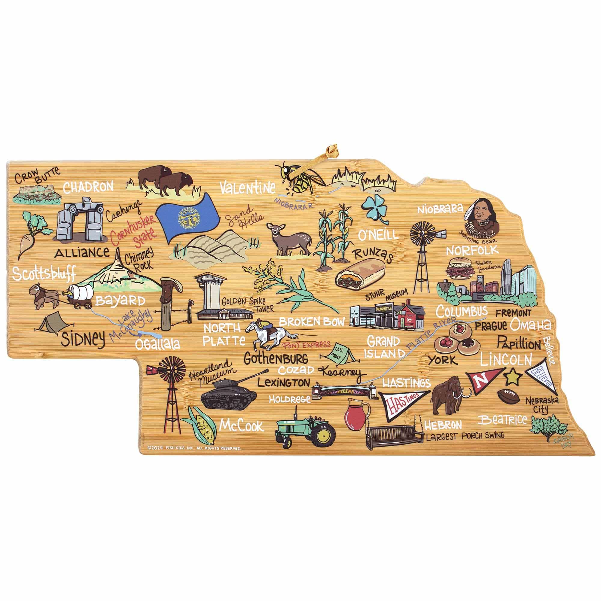 totally-bamboo-nebraska-cutting-board-with-artwork-by-fish-kiss image 1