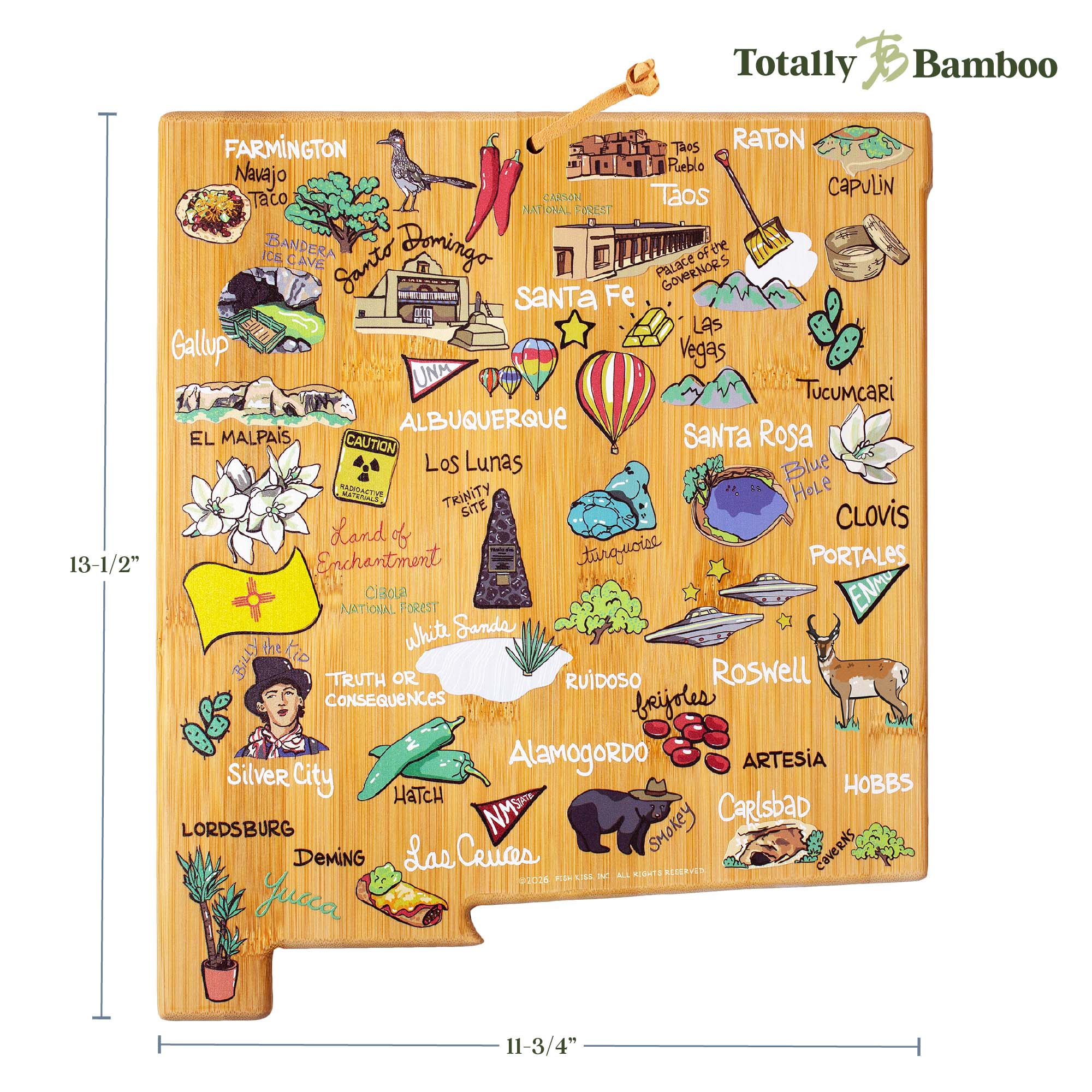 totally-bamboo-new-mexico-state-shaped-cutting-board-with-fish-kiss-artwork-by-a image 7
