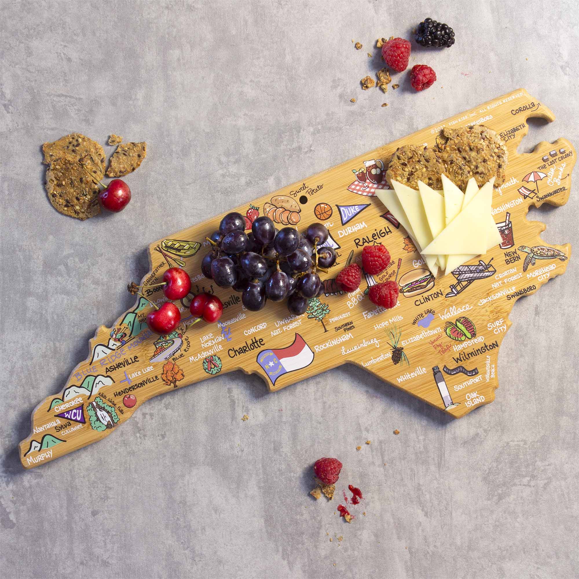 totally-bamboo-north-carolina-cutting-board-with-artwork-by-fish-kiss image 2